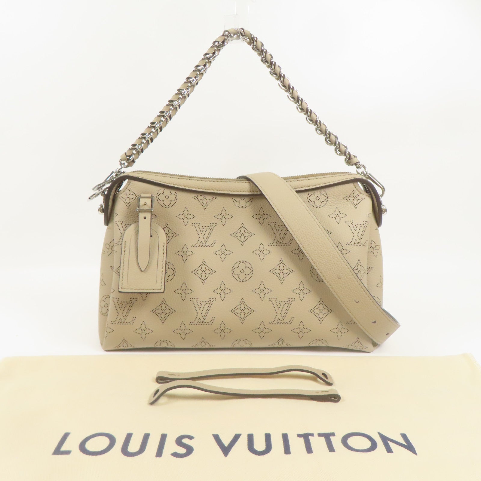 LOUIS VUITTON Mahina Hand It All PM銀扣手挽肩背兩用袋