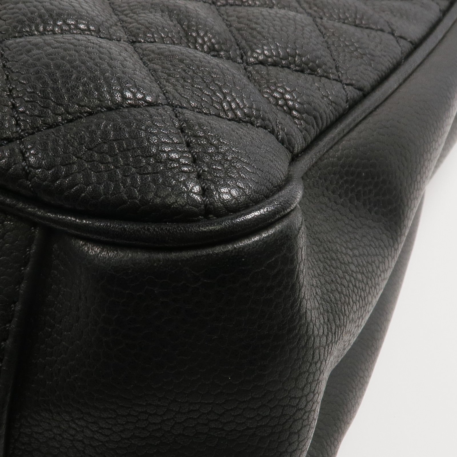 CHANEL 牛皮皮革Chain Shoulder銀扣鏈帶肩背袋