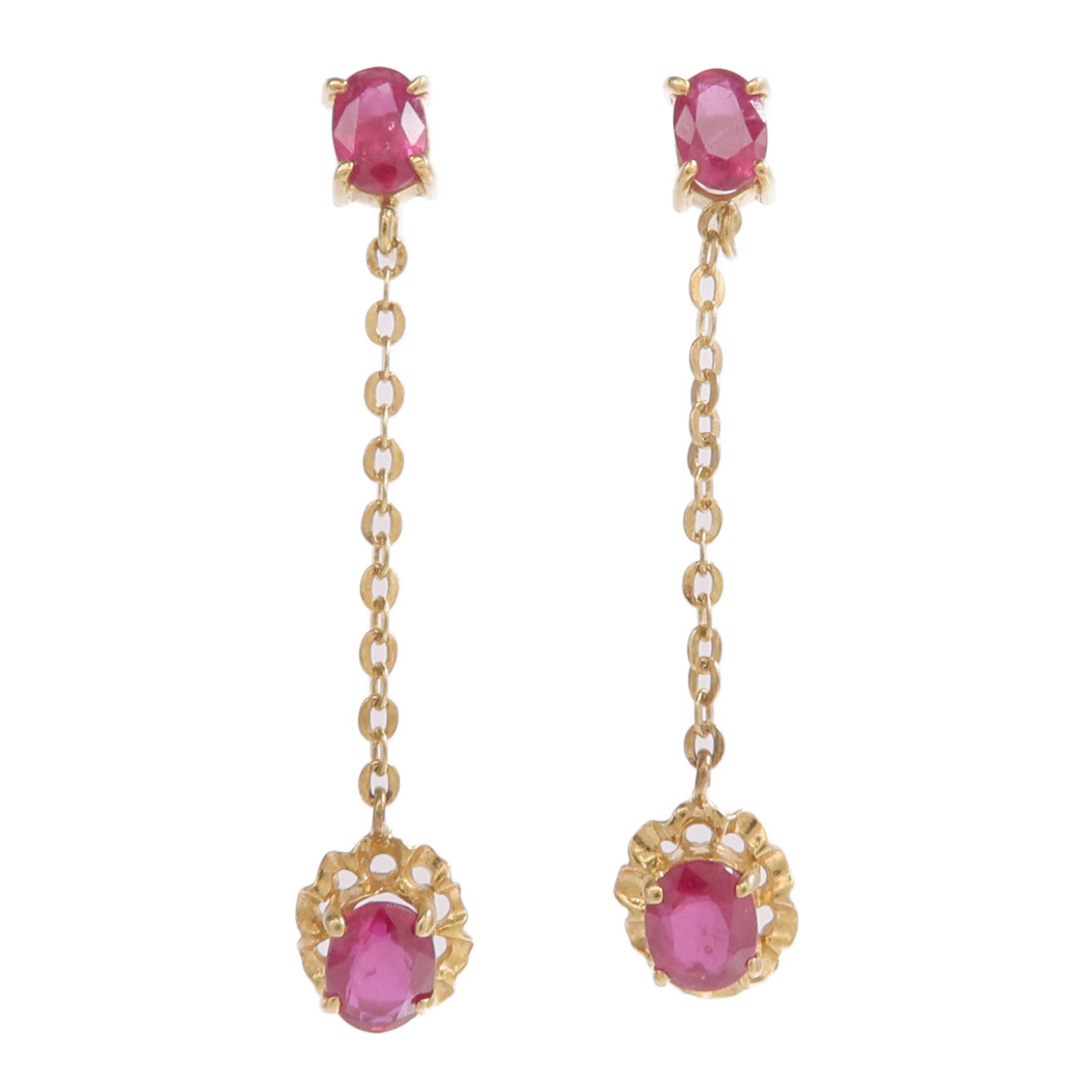 JEWELRY 14K黃金Ruby Earrings紅寶石耳環