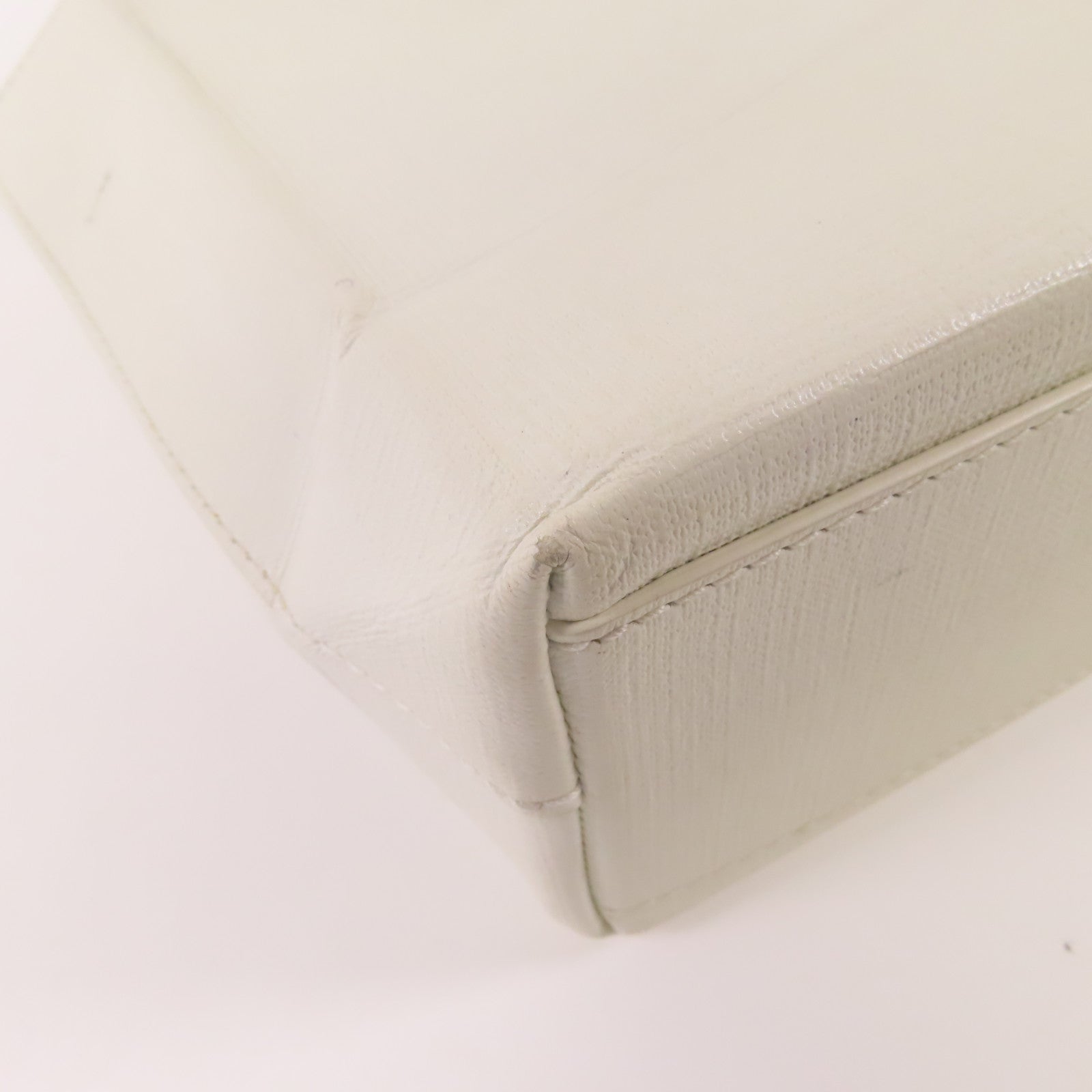 BALENCIAGA SHW Shopping Tote XXS 2 Way Shoulder Bag 597858 Leather White