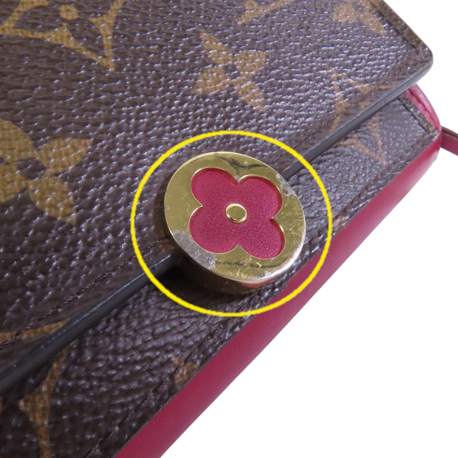 LOUIS VUITTON Monogram Portefeuille Wallet金扣短錢包