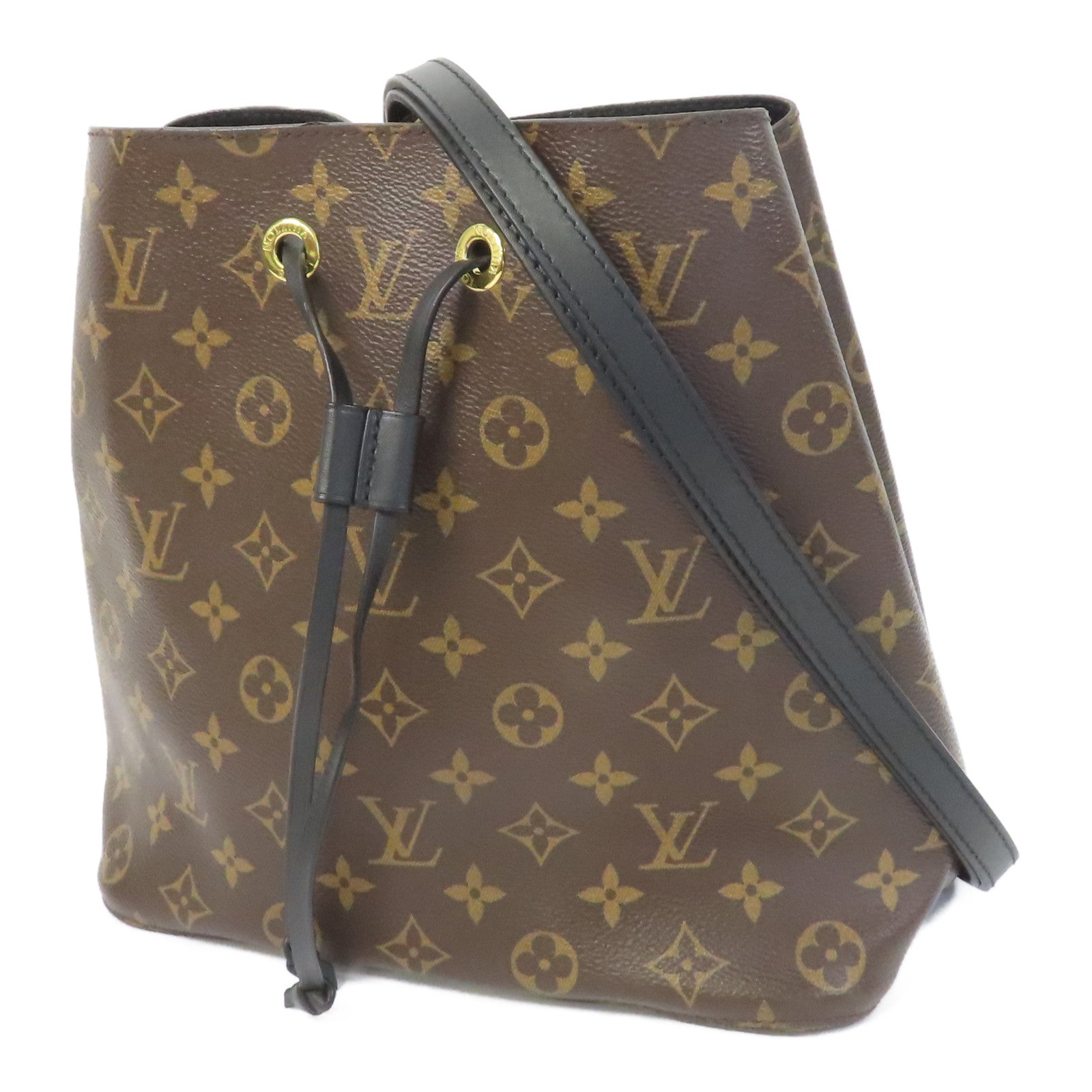 LOUIS VUITTON Monogram Neo Noe MM金扣肩背袋啡色