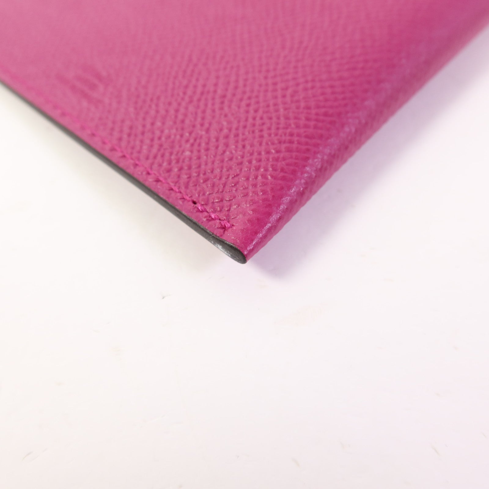 HERMES Epsom皮革Passpart Case銀扣護照套Rose Purple