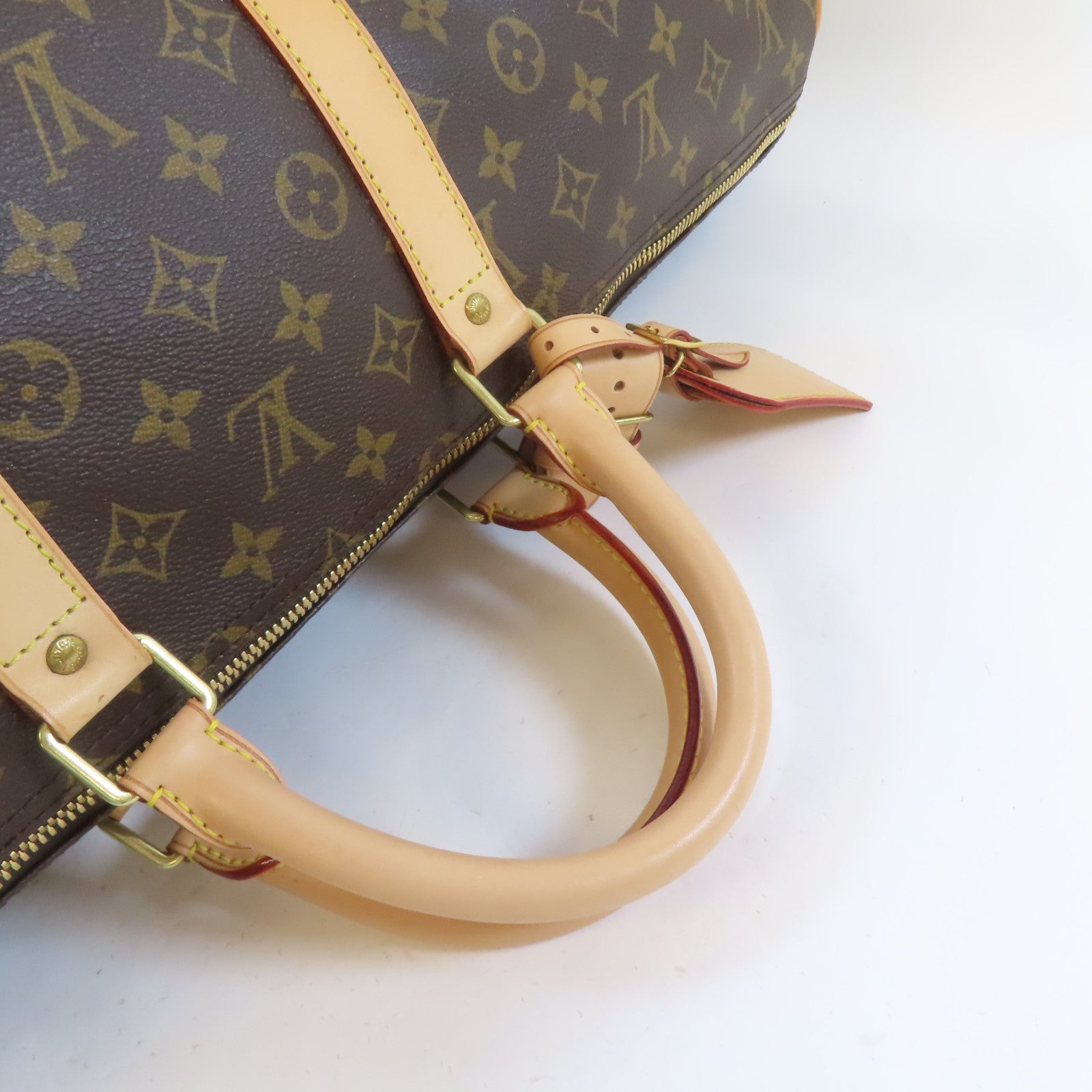 LOUIS VUITTON Monogram Keepall 55 Bamdoulie金扣手挽肩背兩用袋啡色