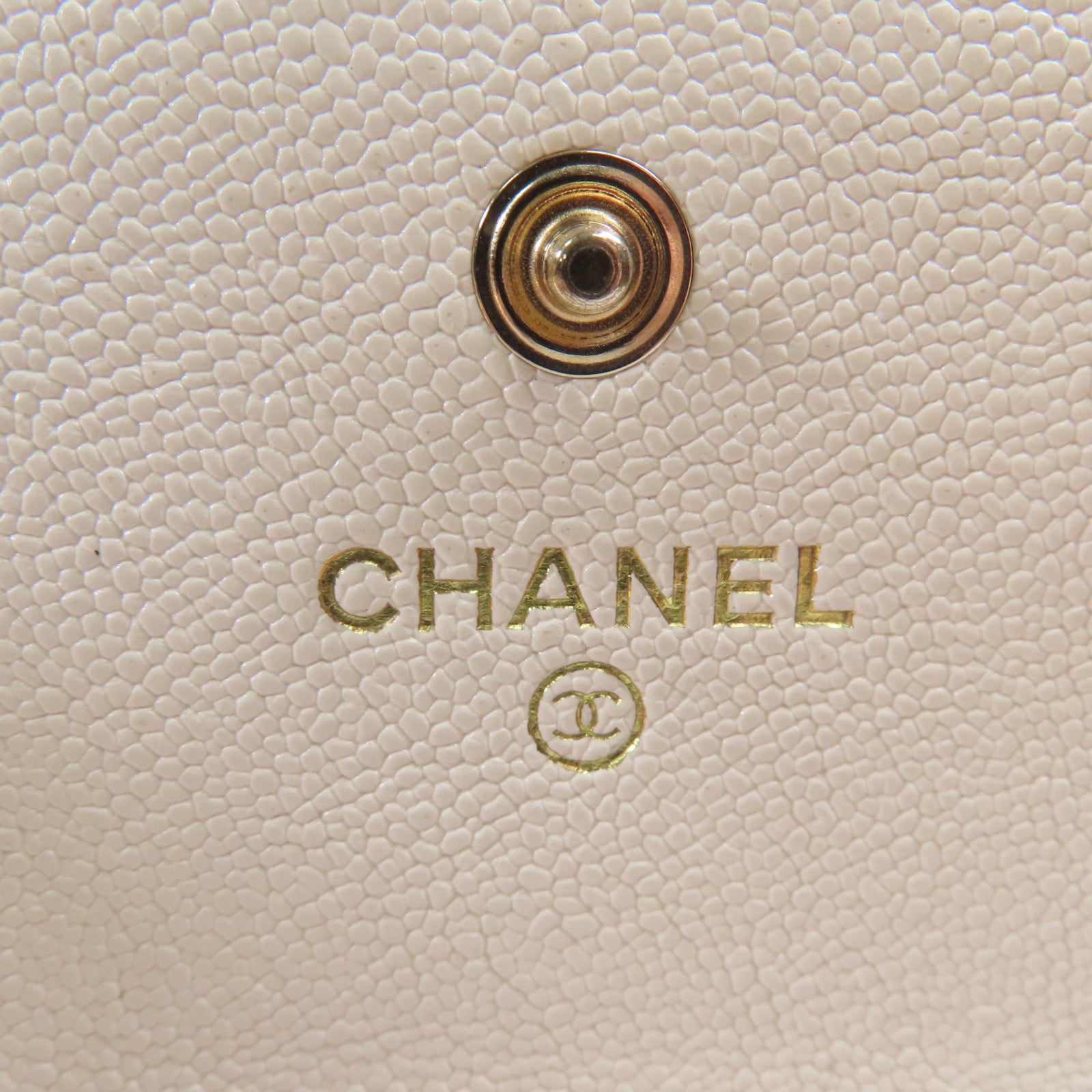 CHANEL 牛皮皮革Boy Wallet金扣錢包