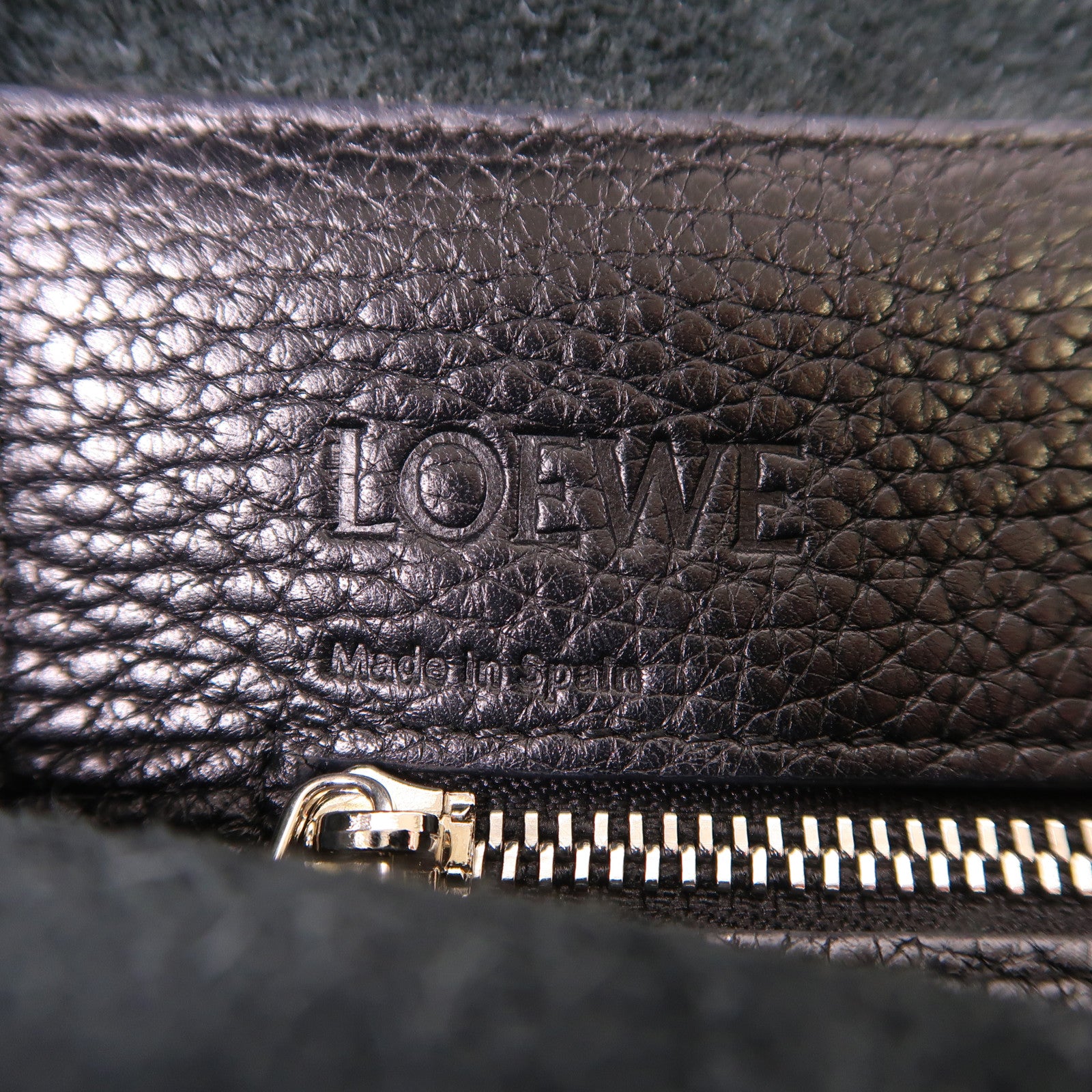 LOEWE SHW Shoulder Bag Calfskin Leather Black