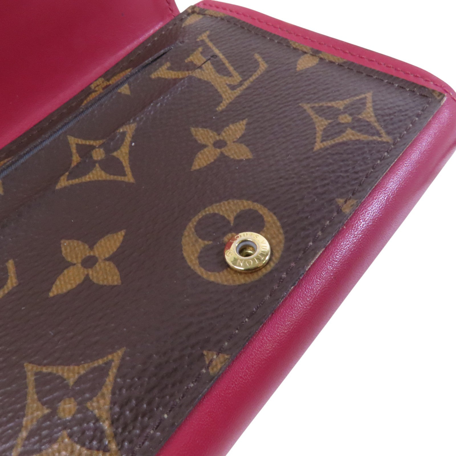 LOUIS VUITTON Monogram Portefeuille Wallet金扣短錢包