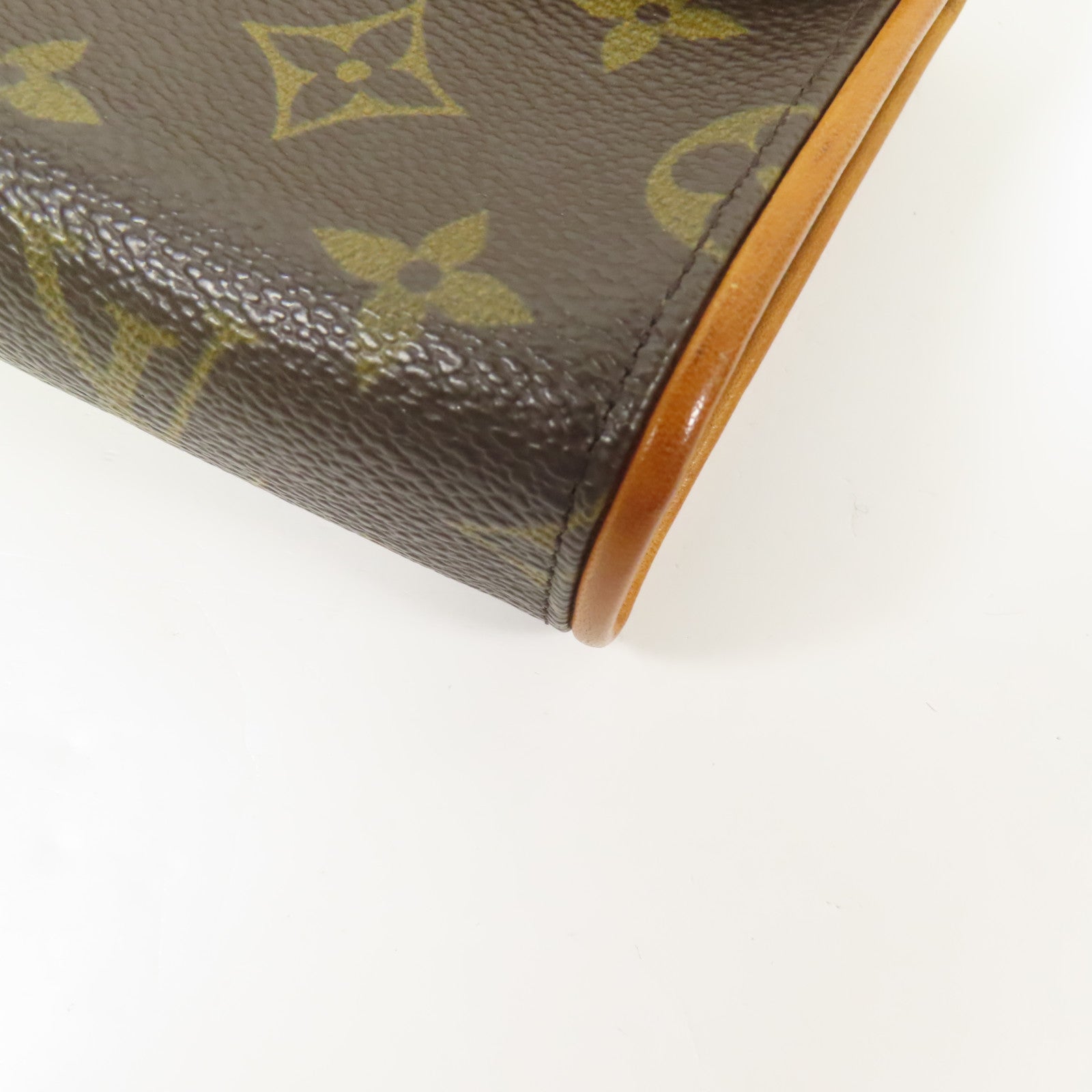 LOUIS VUITTON Monogram Pochette Florentine金扣腰包棕色