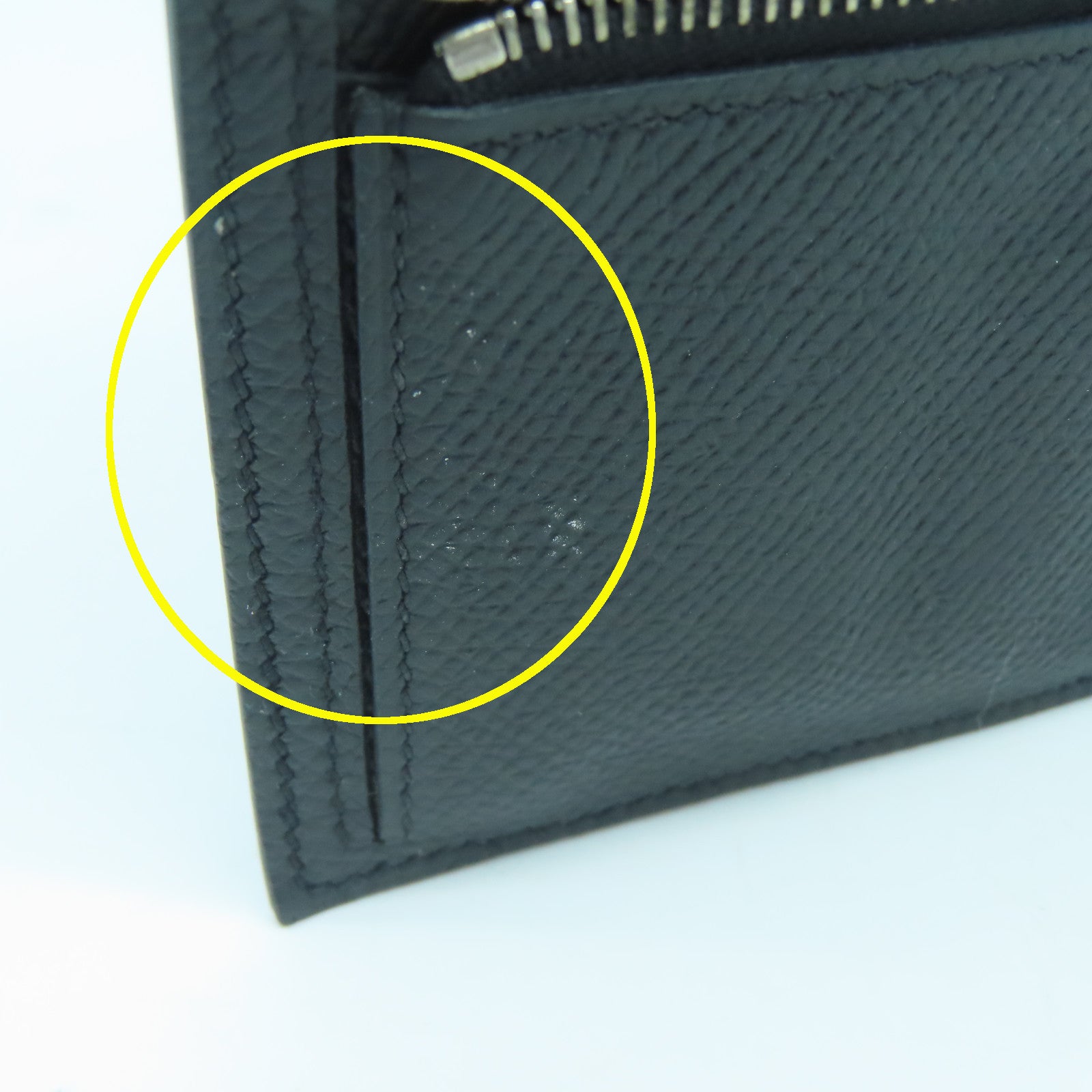 HERMES 【清倉大減價】Epsom皮革Bearn bi-fold銀扣長錢包經典黑色