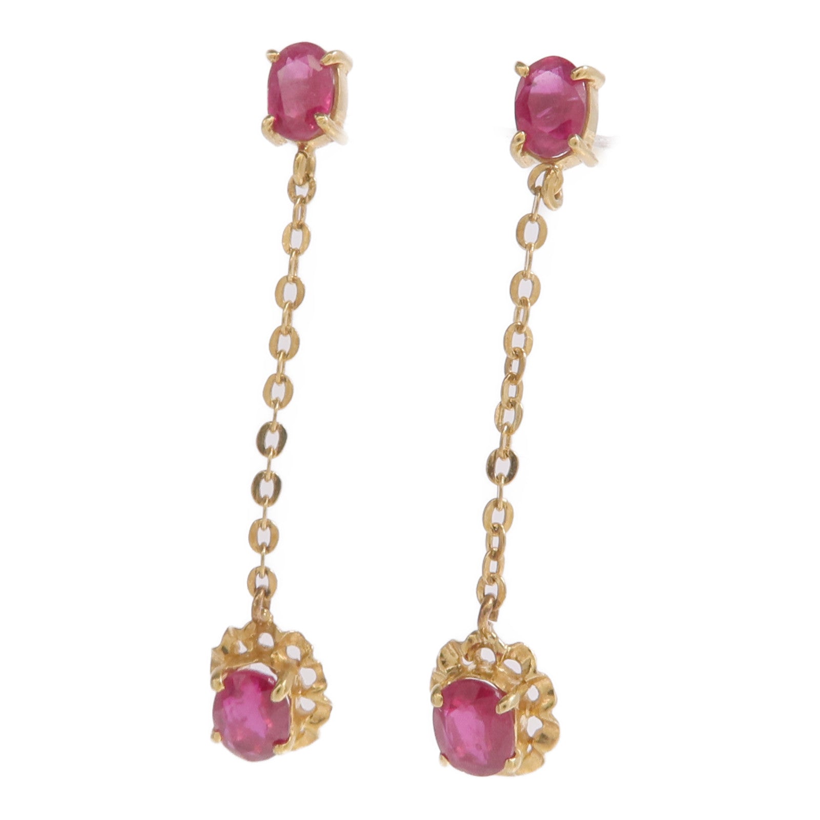 JEWELRY 14K黃金Ruby Earrings紅寶石耳環