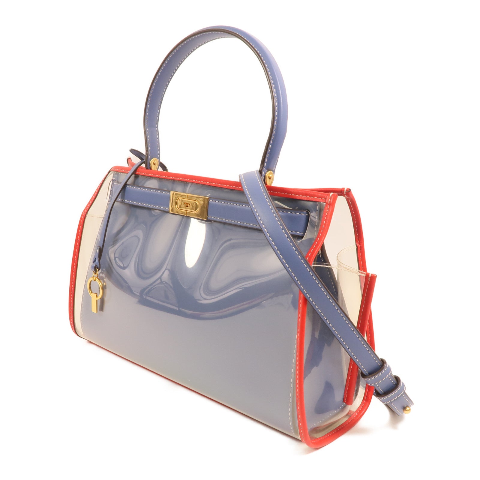 Tory Burch 牛皮皮革Lee Radziwill金扣手挽肩背兩用袋