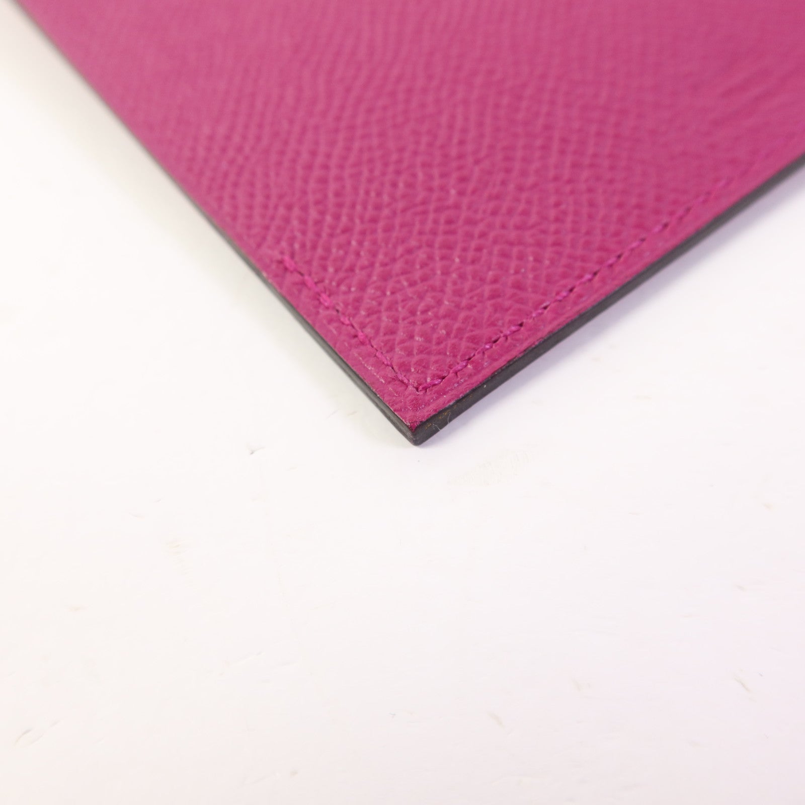 HERMES Epsom皮革Passpart Case銀扣護照套Rose Purple