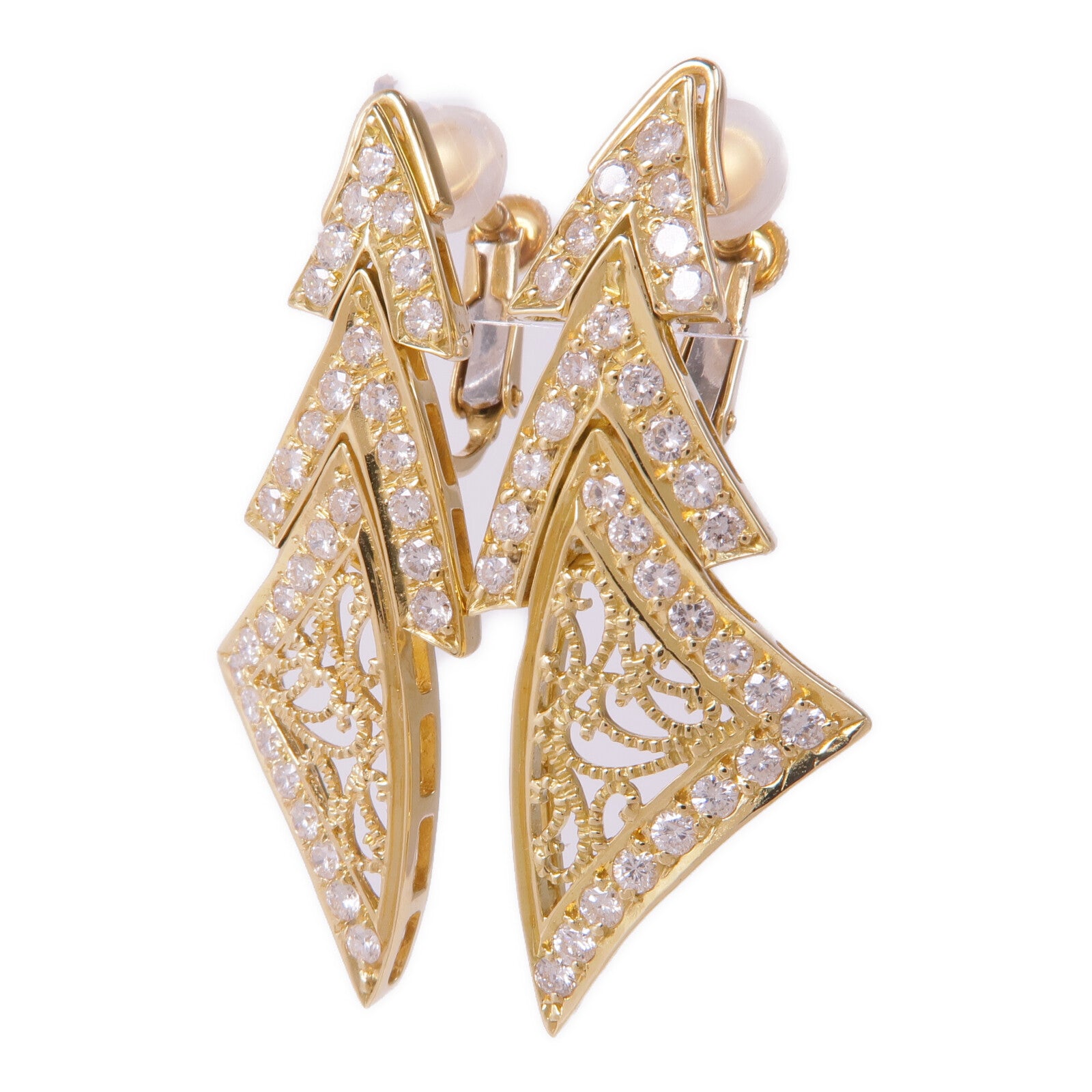 JEWELRY 18K黃金Earrings鑽石耳環