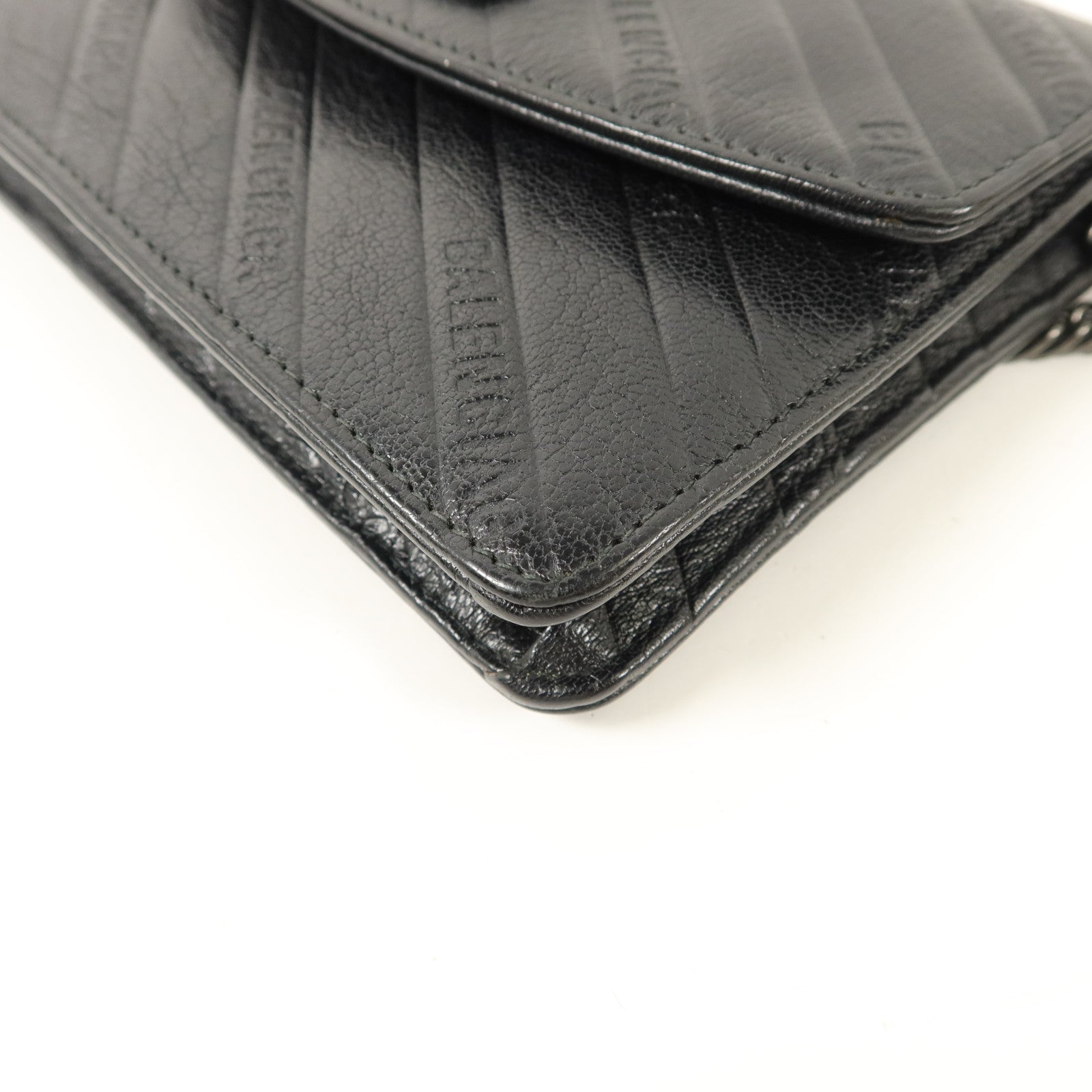 BALENCIAGA 牛皮皮革BB Wallet On Chain鏈帶肩背袋