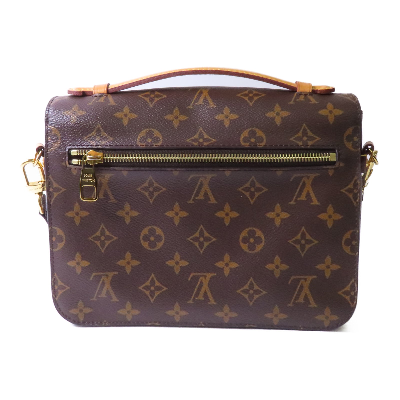 LOUIS VUITTON Monogram Pochette Metis金扣手挽肩背兩用袋啡色