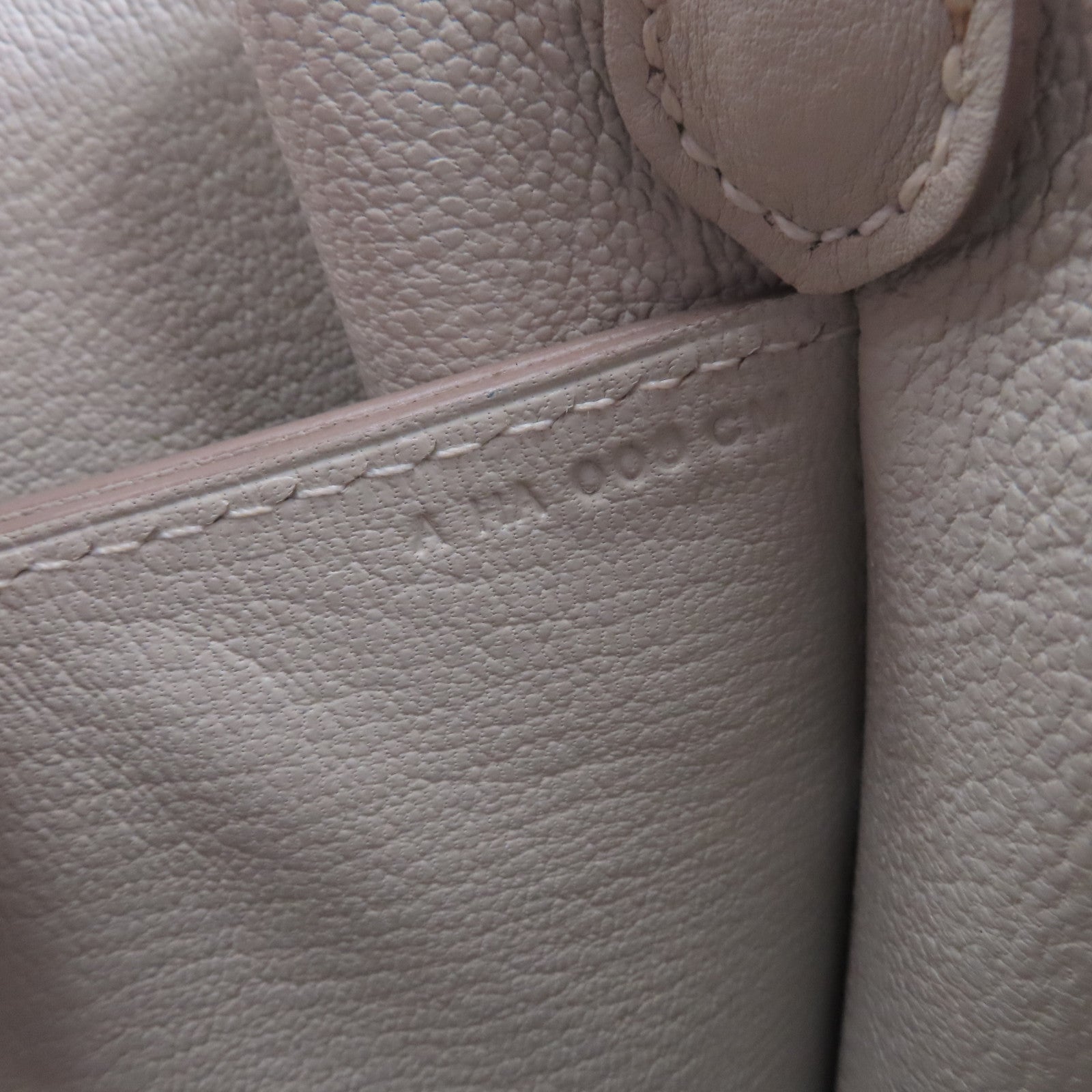HERMES Evercolor皮革Roulis 23金扣肩背袋Beton/白色