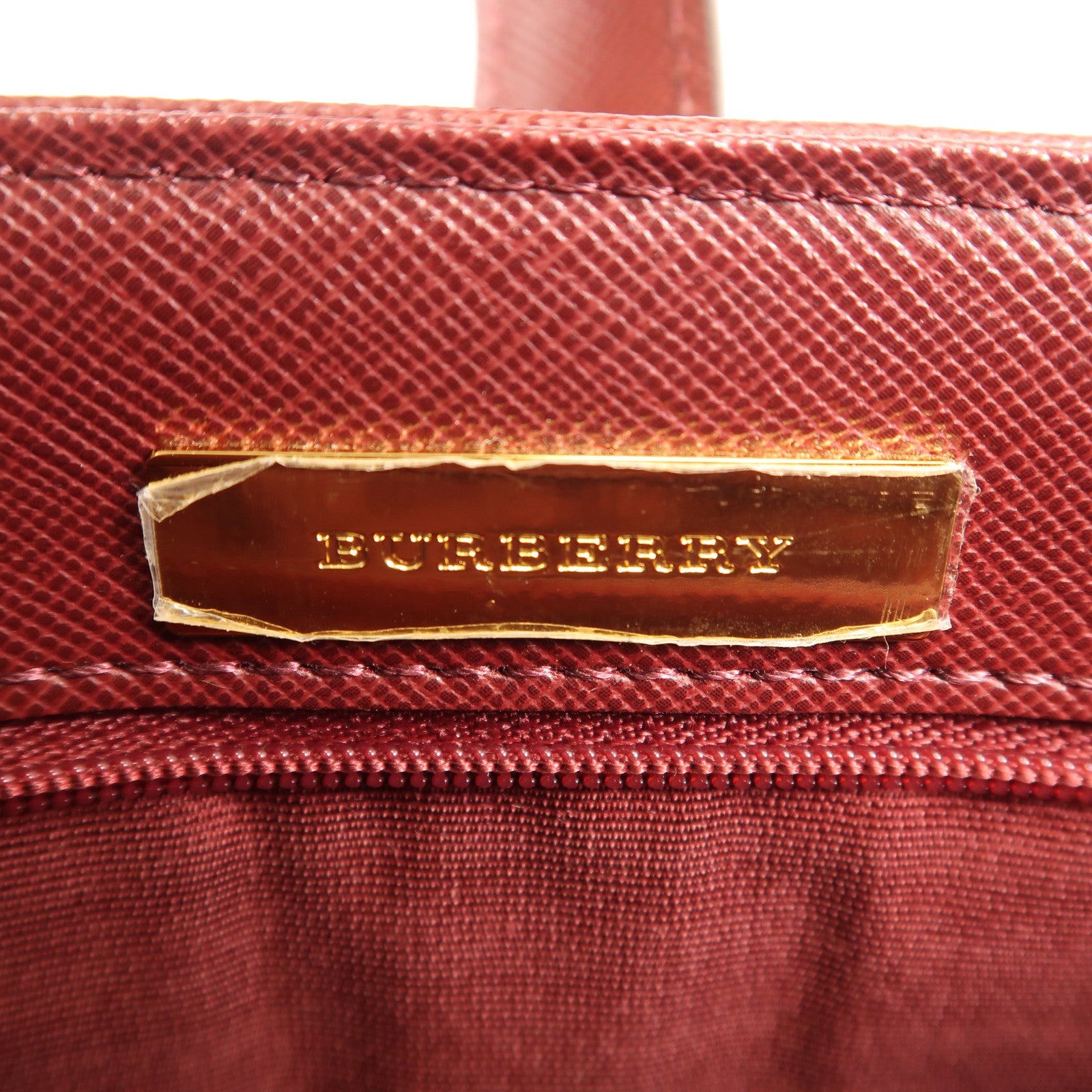 BURBERRY 帆布/牛皮皮革Hand Bag金扣手挽袋