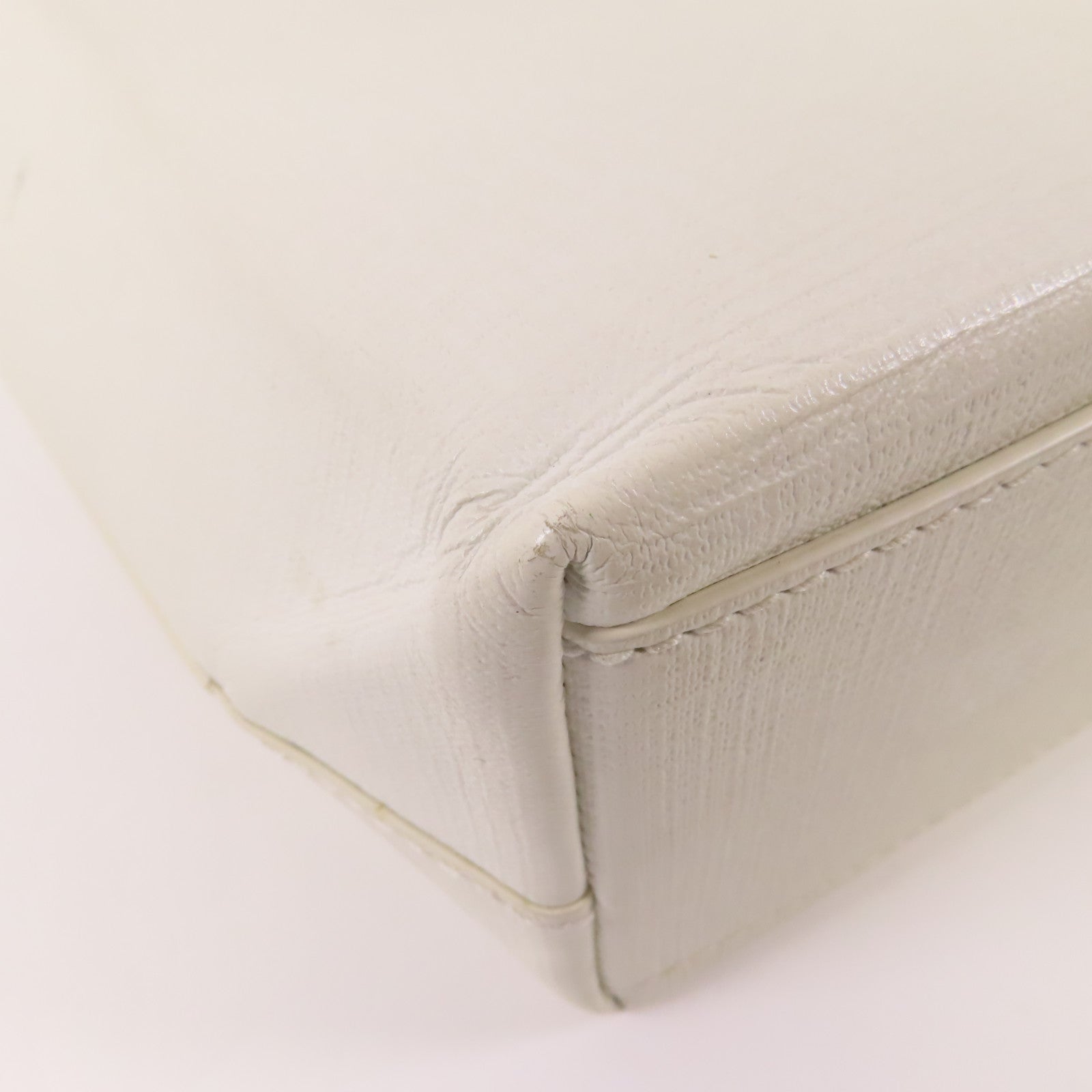 BALENCIAGA SHW Shopping Tote XXS 2 Way Shoulder Bag 597858 Leather White