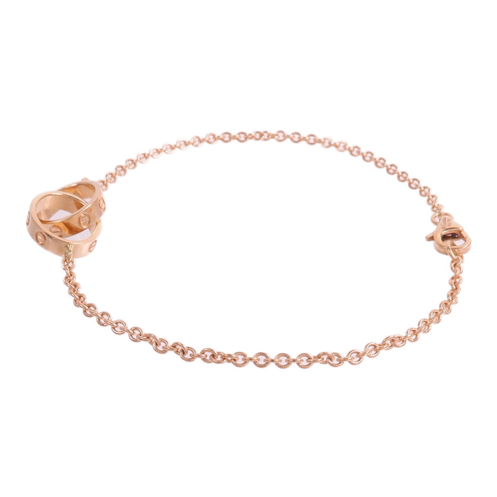 CARTIER 18K玫瑰金Love Blaceret On Chain手鏈