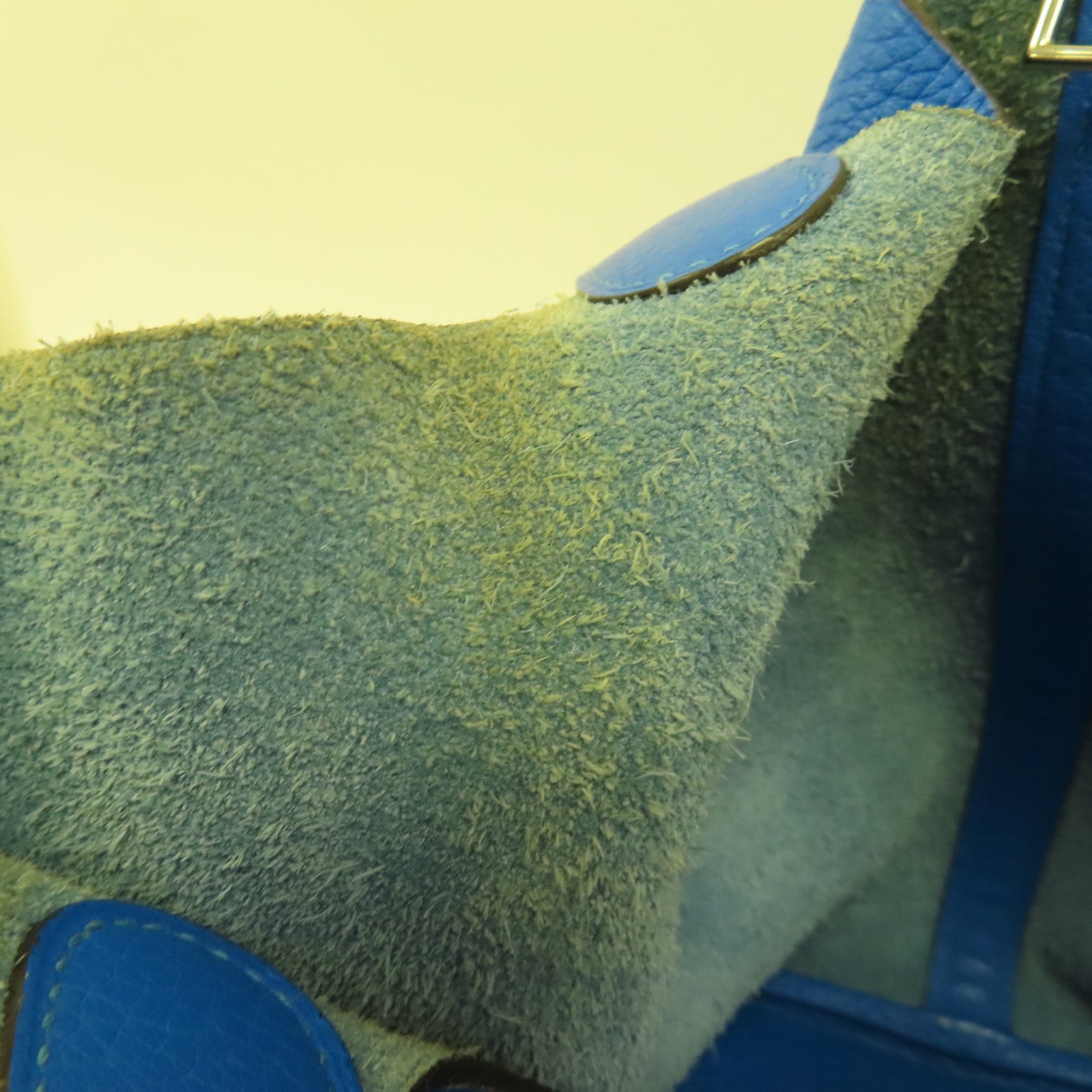 HERMES Clemence皮革Picotin MM銀扣手挽袋Bleu Hydra