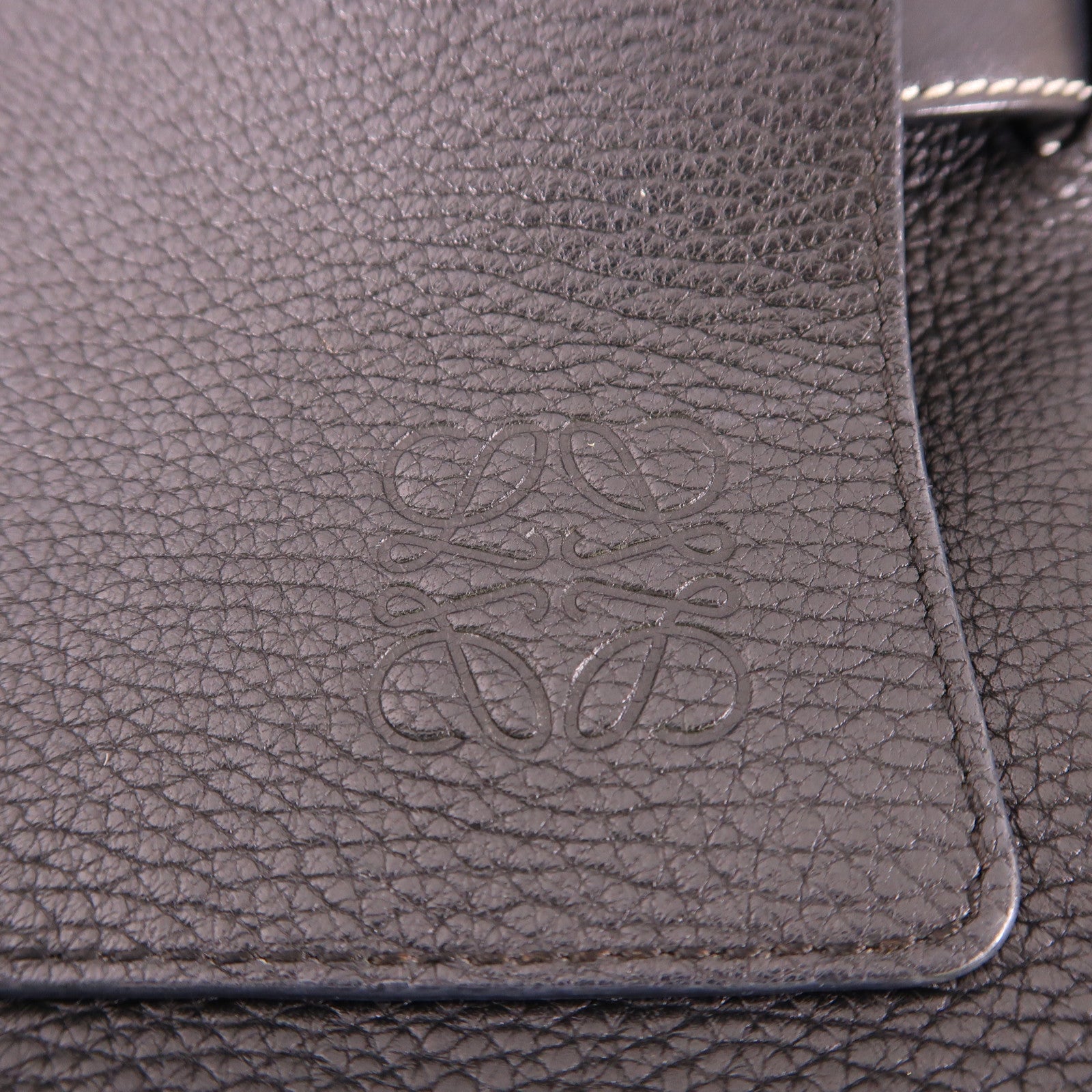 LOEWE SHW Shoulder Bag Calfskin Leather Black