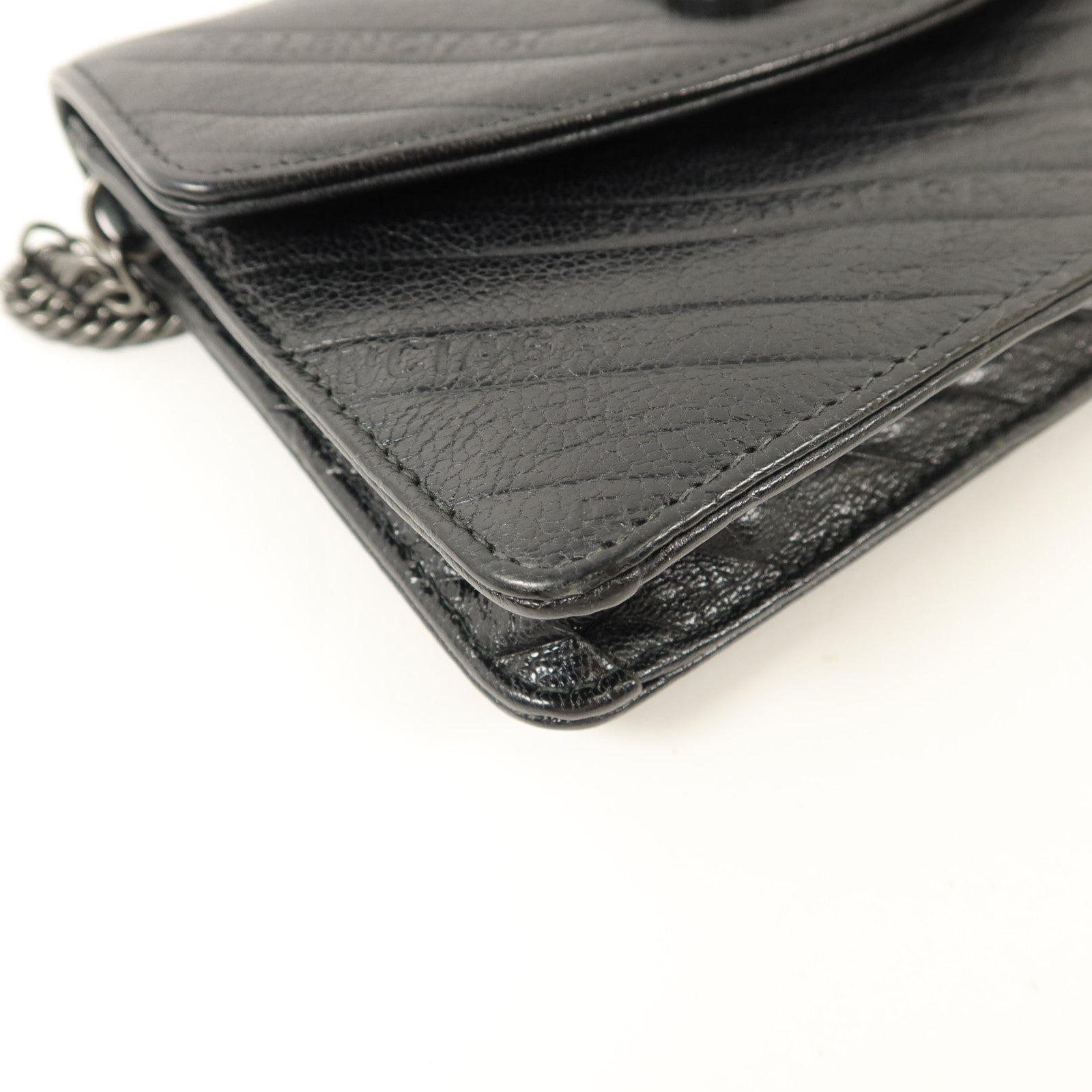 BALENCIAGA 牛皮皮革BB Wallet On Chain鏈帶肩背袋