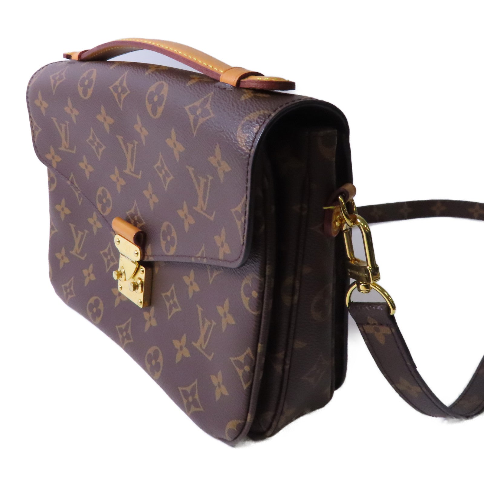 LOUIS VUITTON Monogram Pochette Metis金扣手挽肩背兩用袋啡色