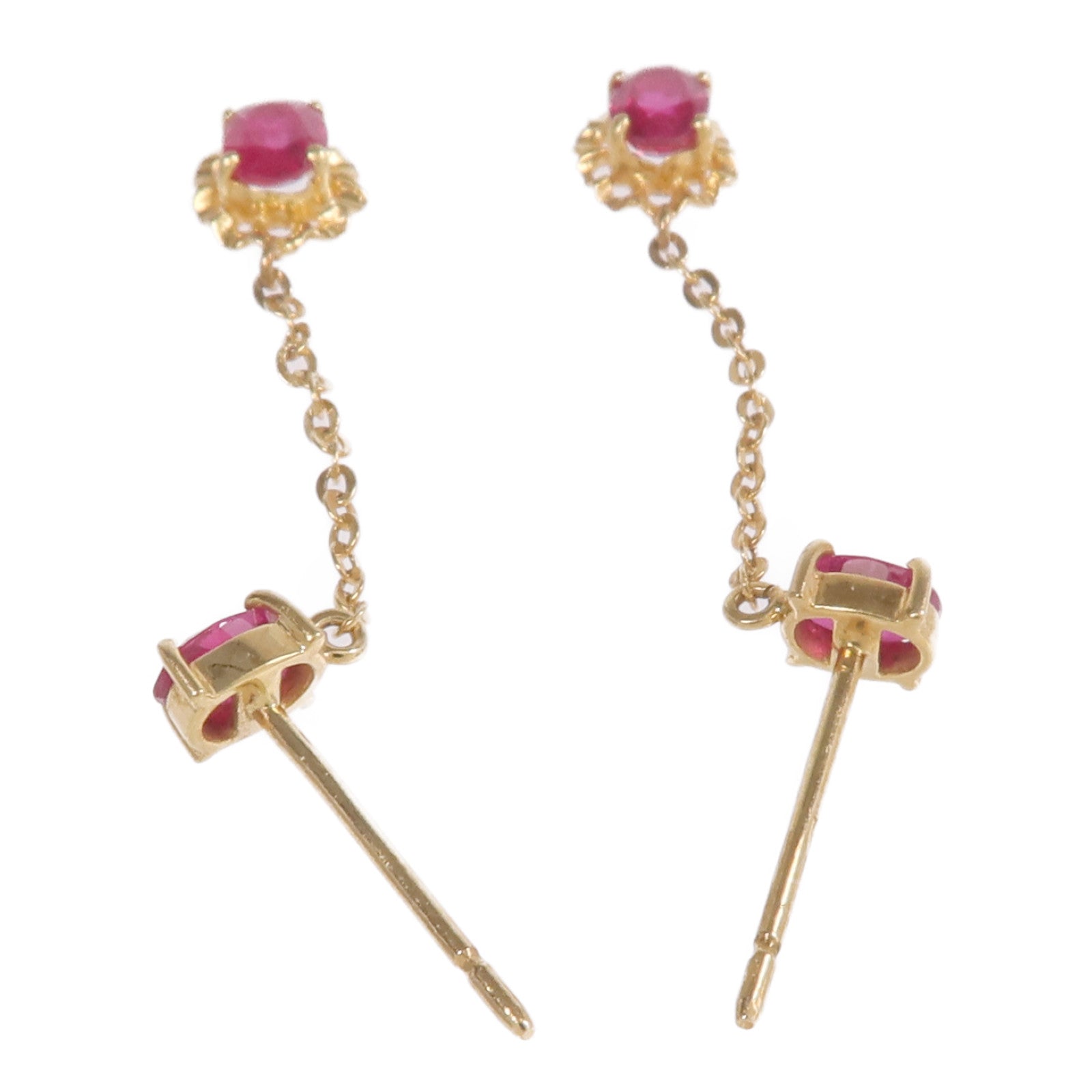 JEWELRY 14K黃金Ruby Earrings紅寶石耳環