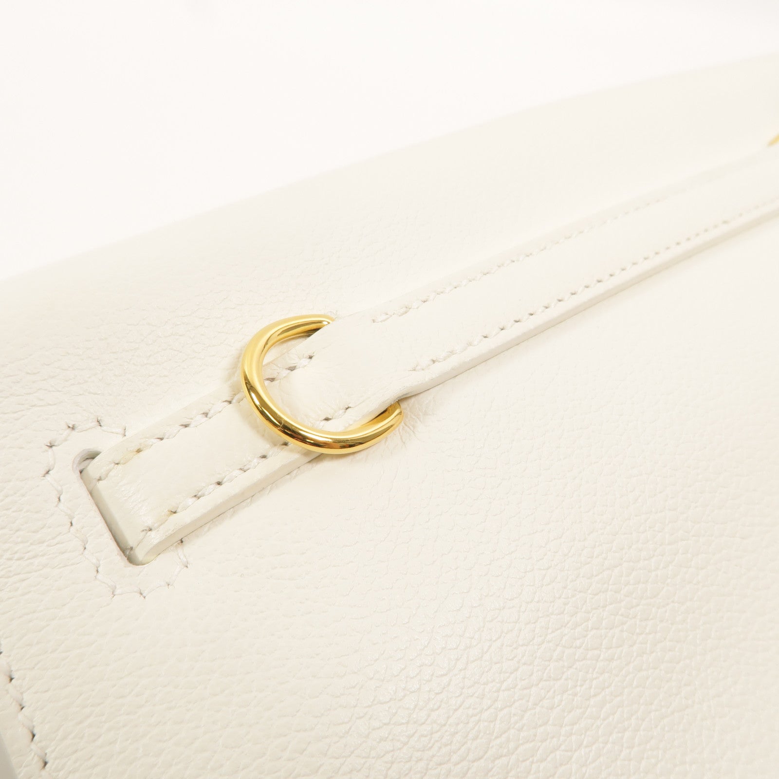 HERMES Evercolor皮革Kelly Danse II肩背袋Blanc