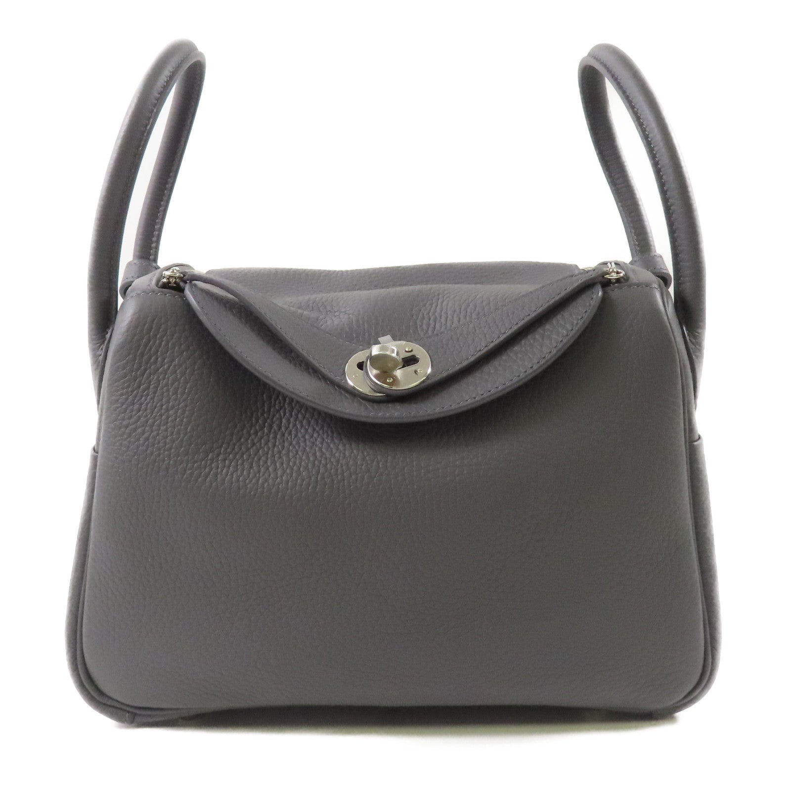 HERMES Clemence皮革Lindy 26手挽肩背兩用袋85 Ardoise