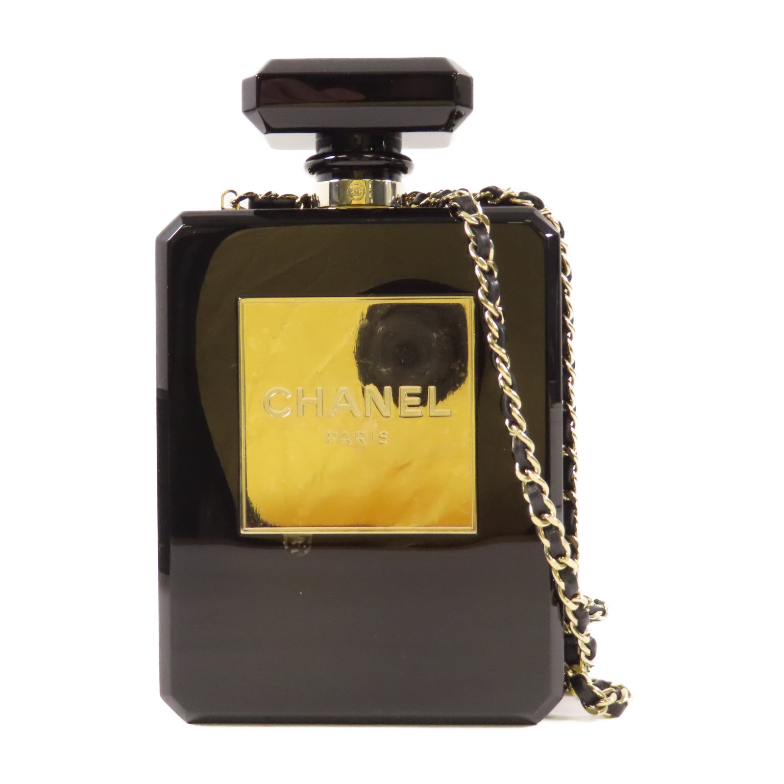 CHANEL 【激減優惠】Acrylic Chain Shoulder金扣鏈帶肩背袋