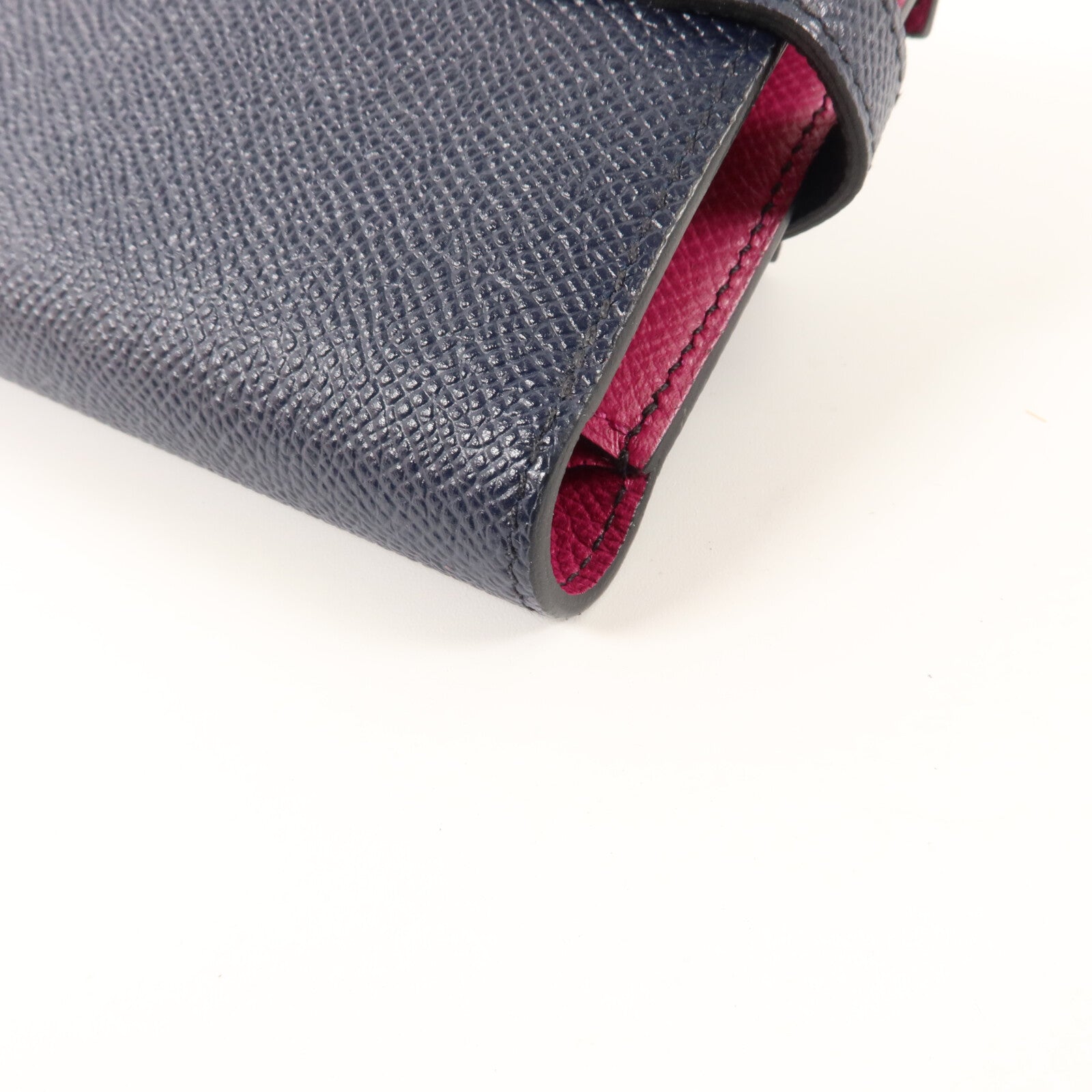 HERMES Epsom皮革Kelly Depliant Medium Wallet錢包Bleu Nuit
