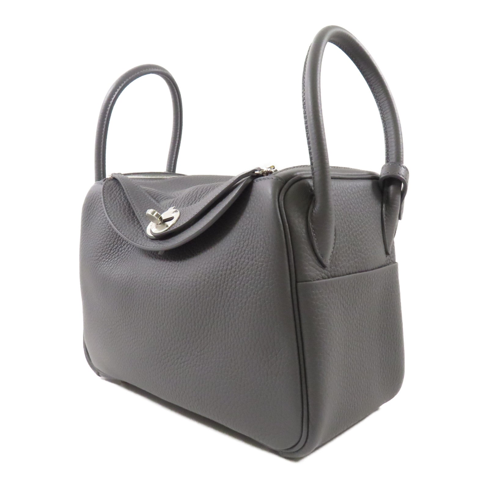 HERMES Clemence皮革Lindy 26手挽肩背兩用袋85 Ardoise