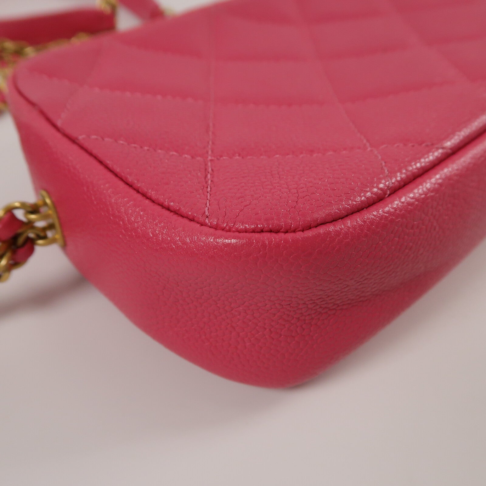 CHANEL 牛皮皮革Camera Bag鏈帶肩背袋