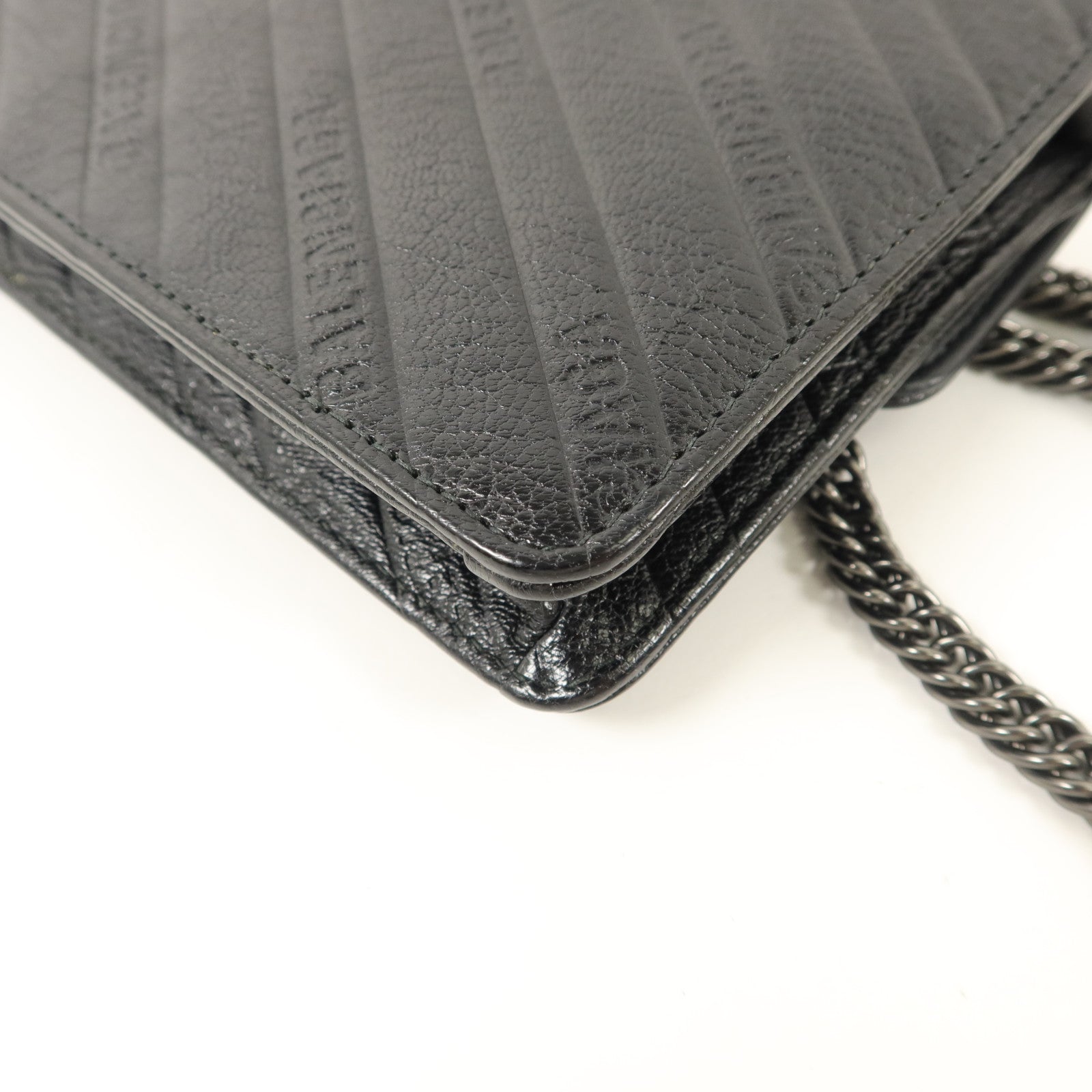BALENCIAGA 牛皮皮革BB Wallet On Chain鏈帶肩背袋