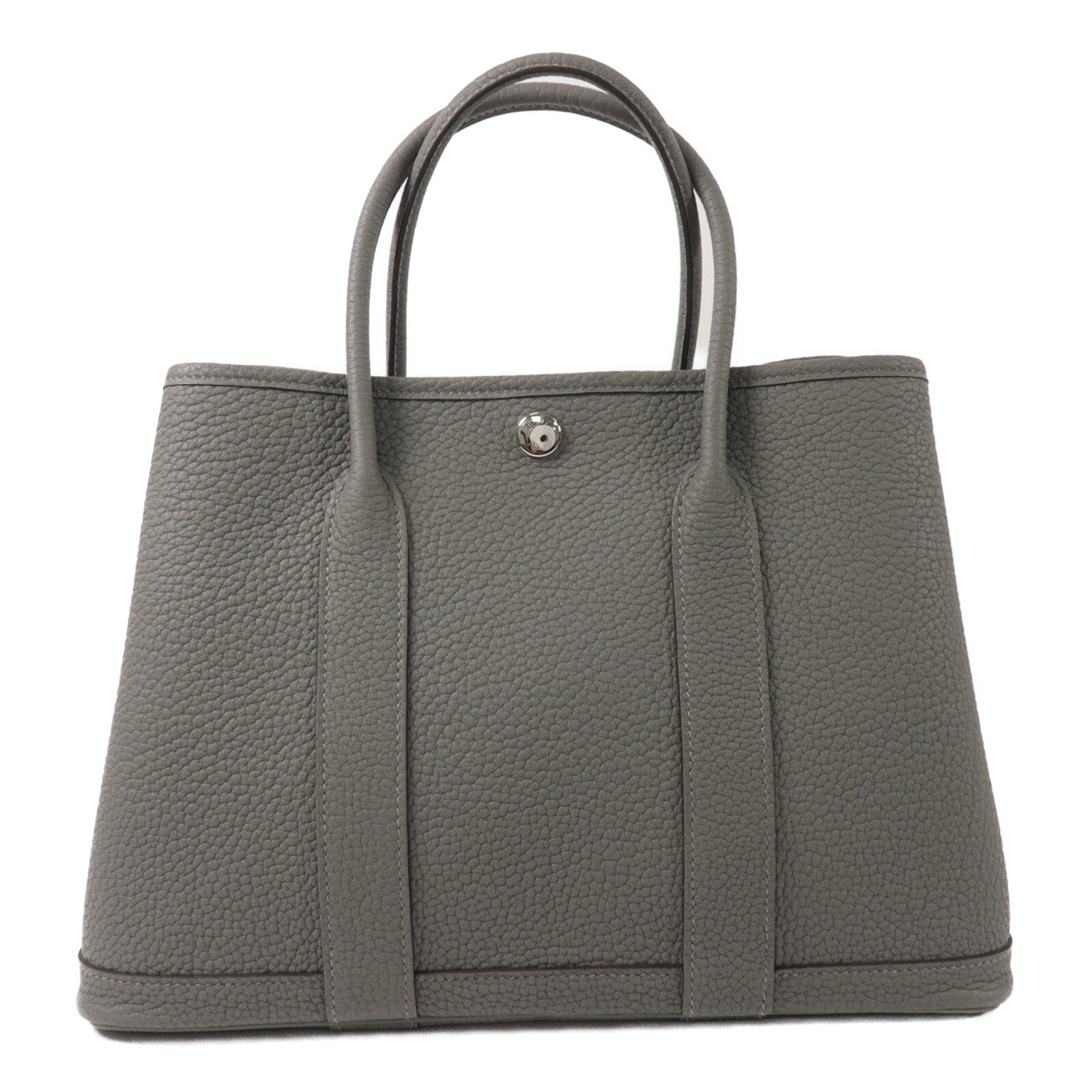 HERMES Negonda皮革Garden Party TPM手挽袋Gris Meyer