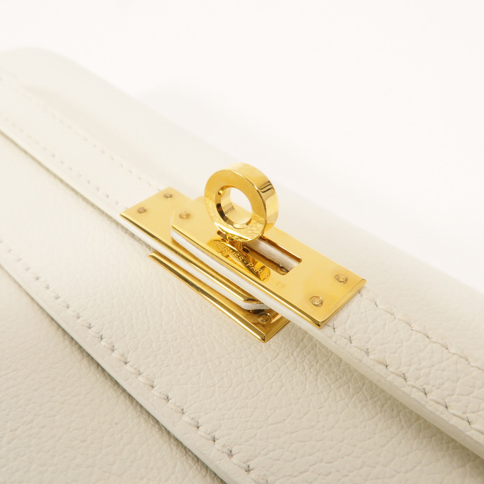 HERMES Evercolor皮革Kelly Danse II肩背袋Blanc