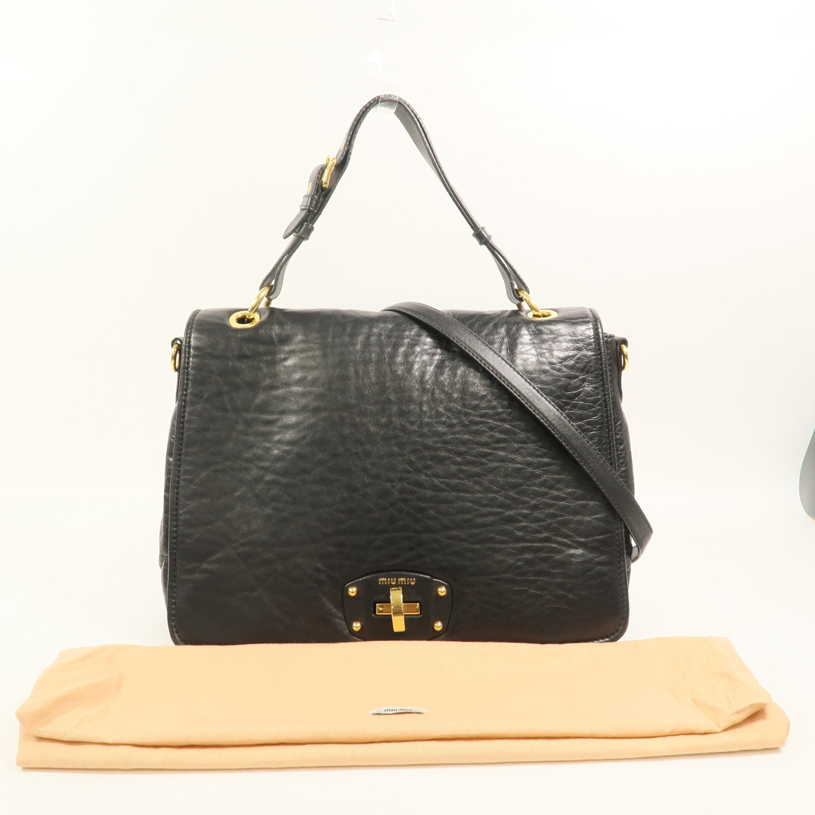 Miu Miu 牛皮皮革Shoulder Bag手挽肩背兩用袋