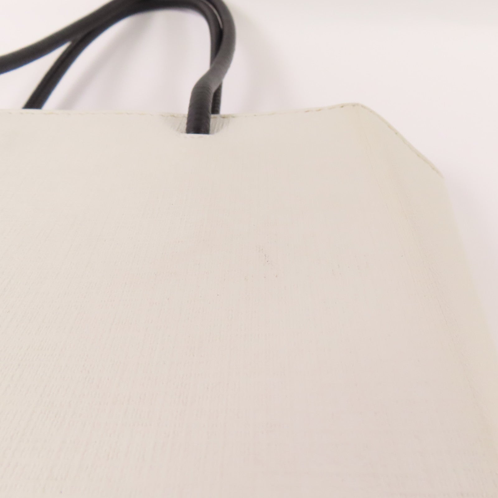 BALENCIAGA SHW Shopping Tote XXS 2 Way Shoulder Bag 597858 Leather White