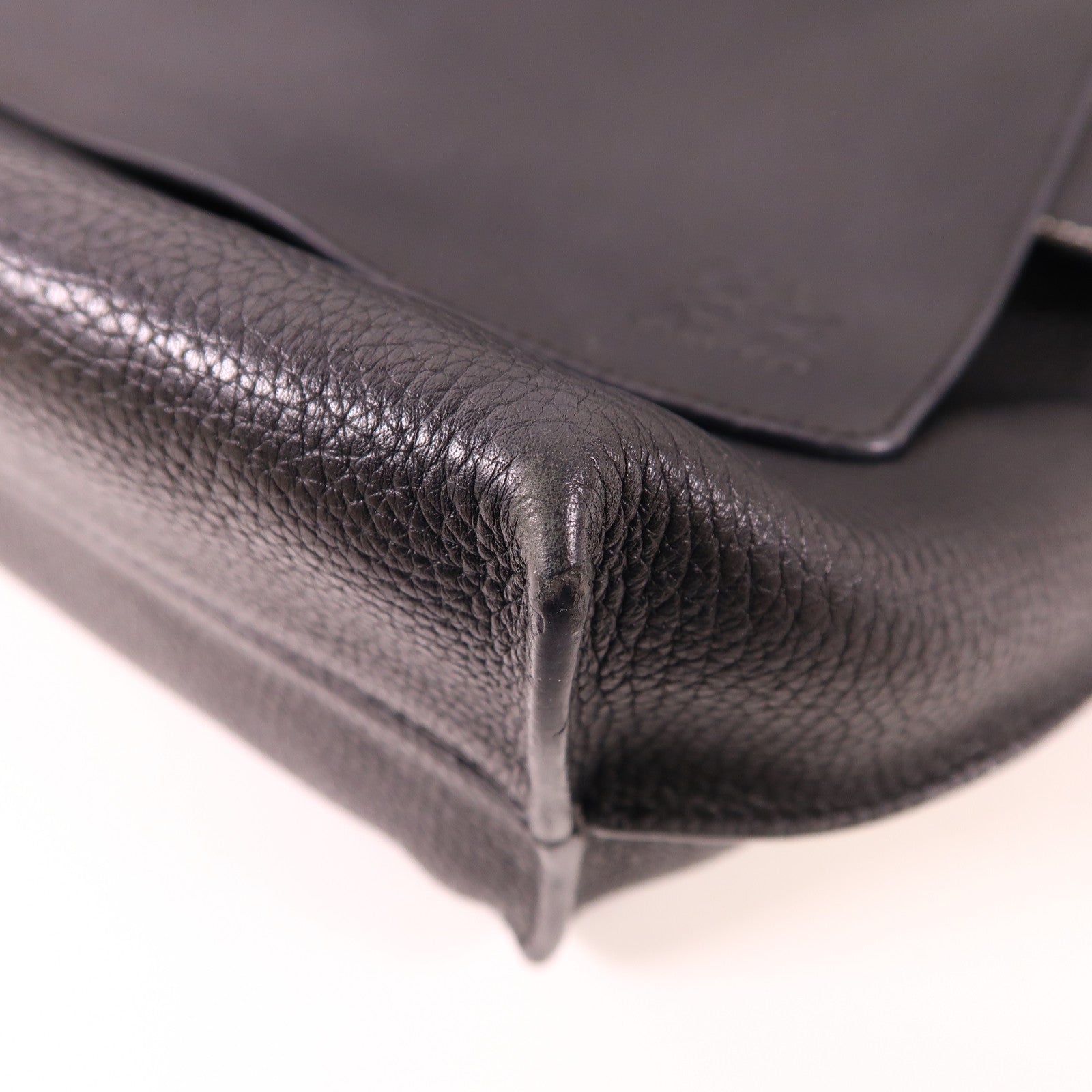 LOEWE SHW Shoulder Bag Calfskin Leather Black