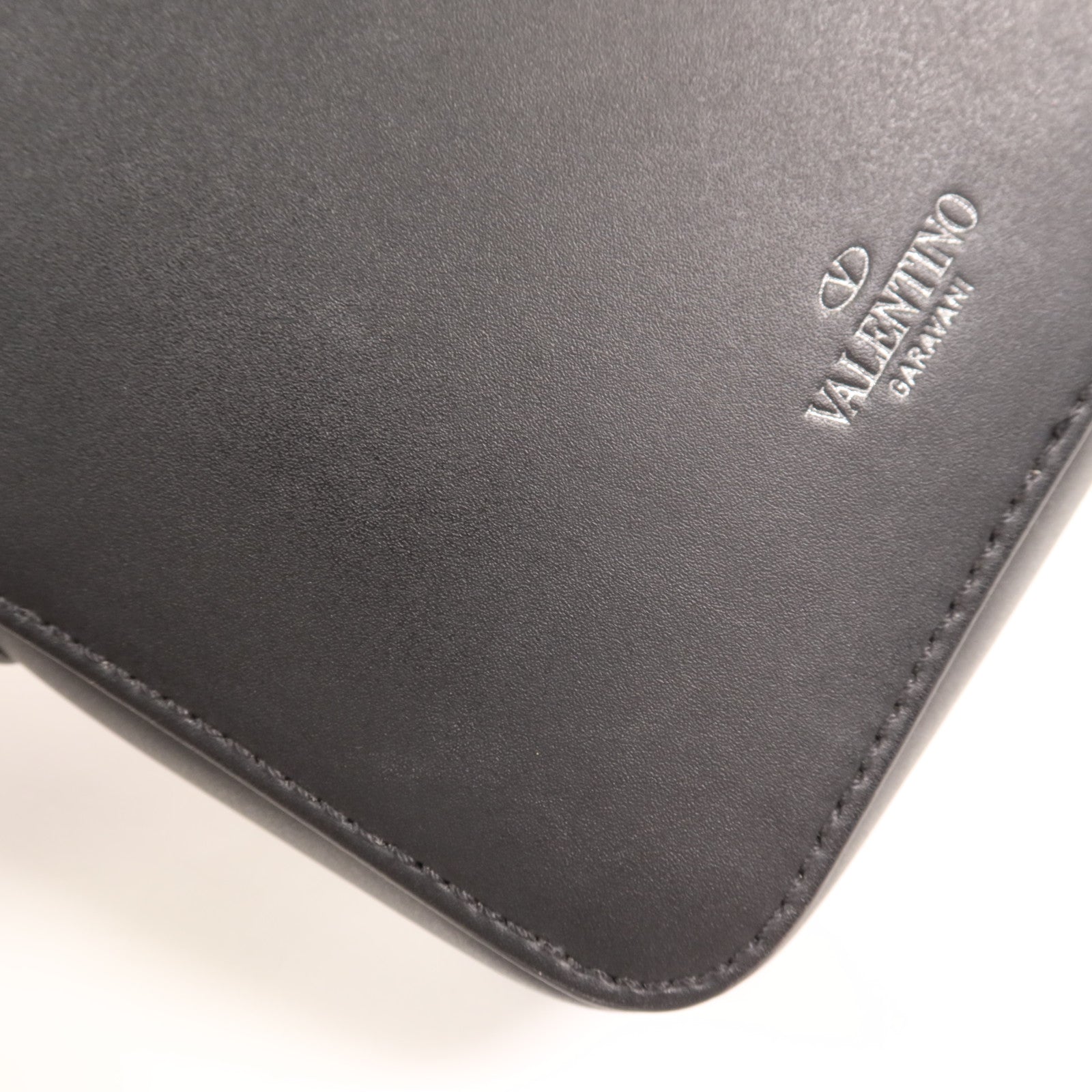 Valentino 【激減優惠】牛皮皮革Shoulder Bag銀扣肩背袋
