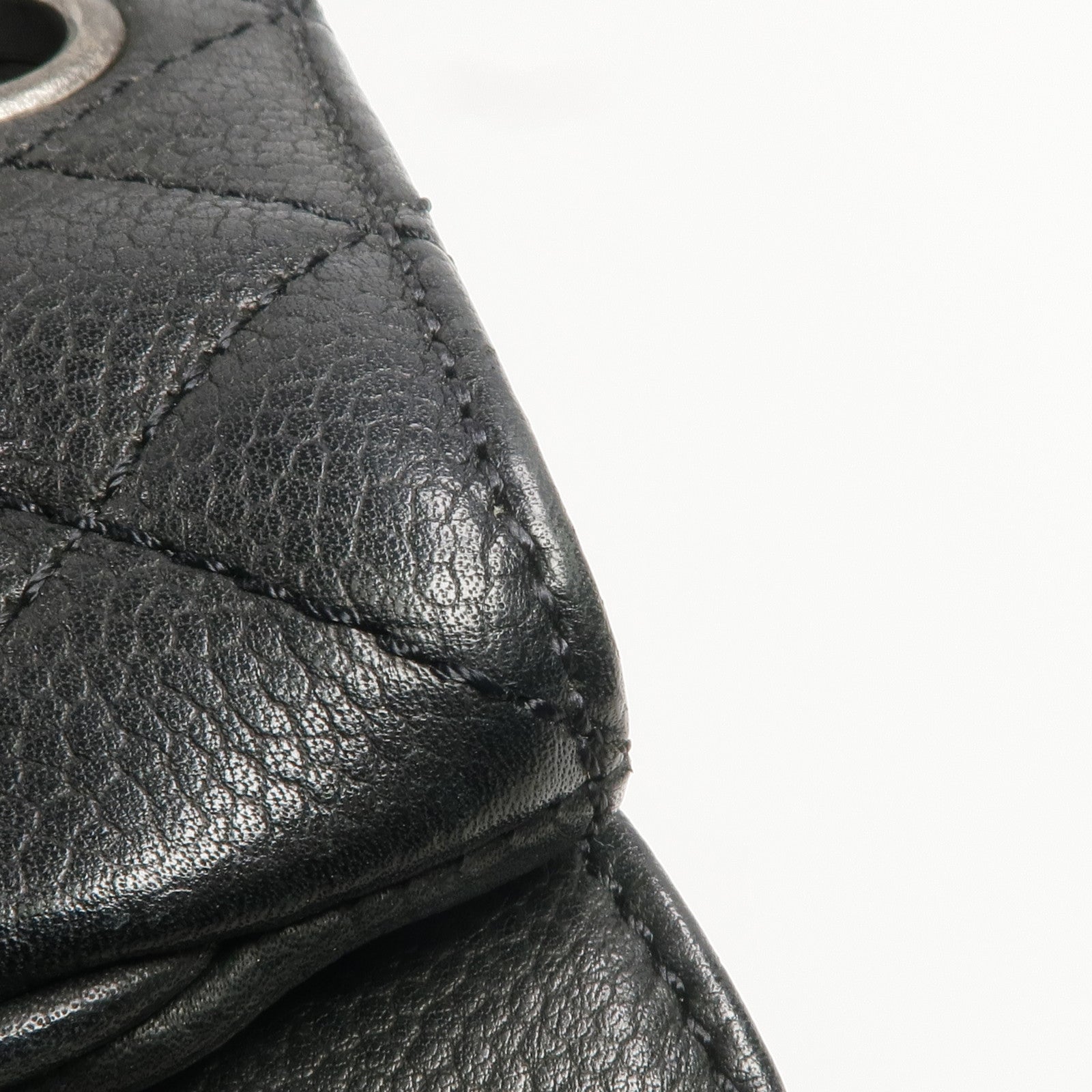 CHANEL 牛皮皮革Chain Shoulder銀扣鏈帶肩背袋