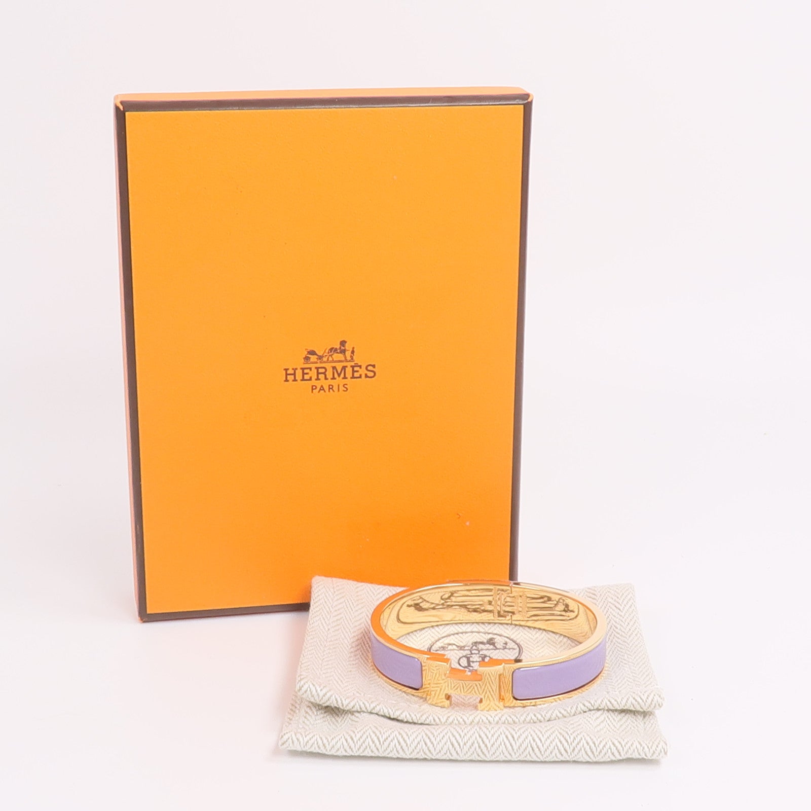 HERMES 金屬/琺瑯Clic H Bracelet手鐲