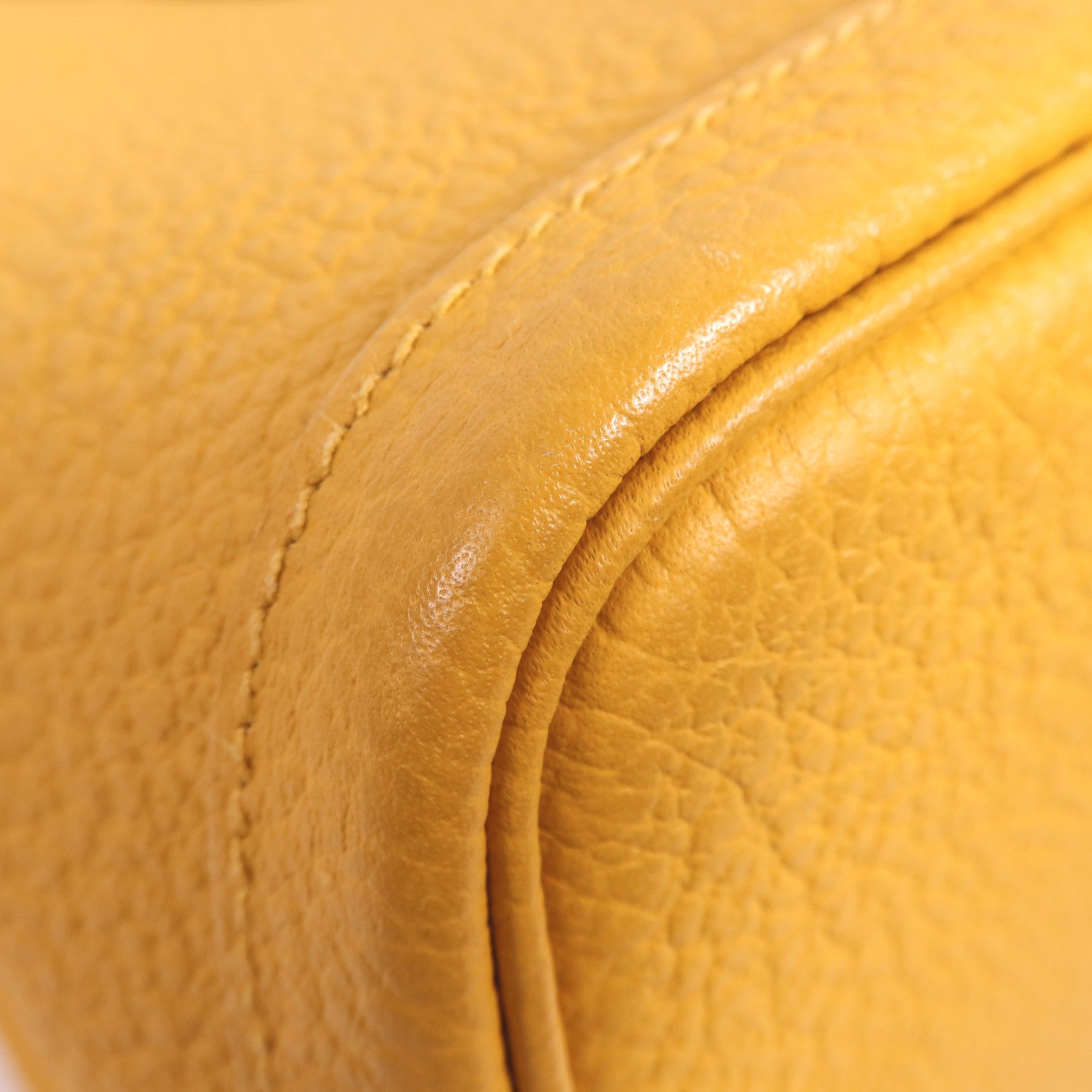 HERMES Country皮革Garden Party PM銀扣手挽袋Jaune Ambre