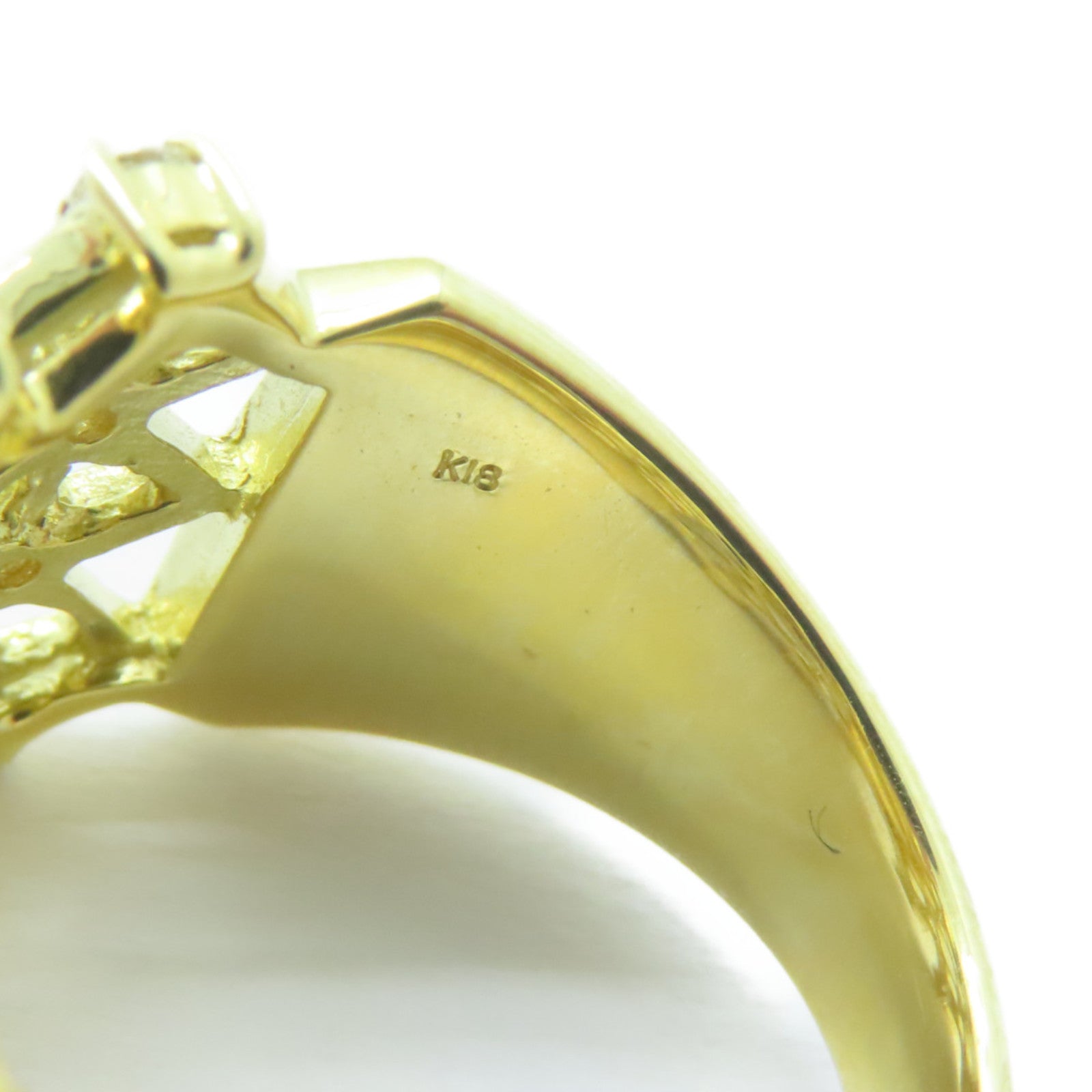 JEWELRY 18K黃金Pearl Ring 珍珠12.2mm/0.45ct鑽石戒指US#6