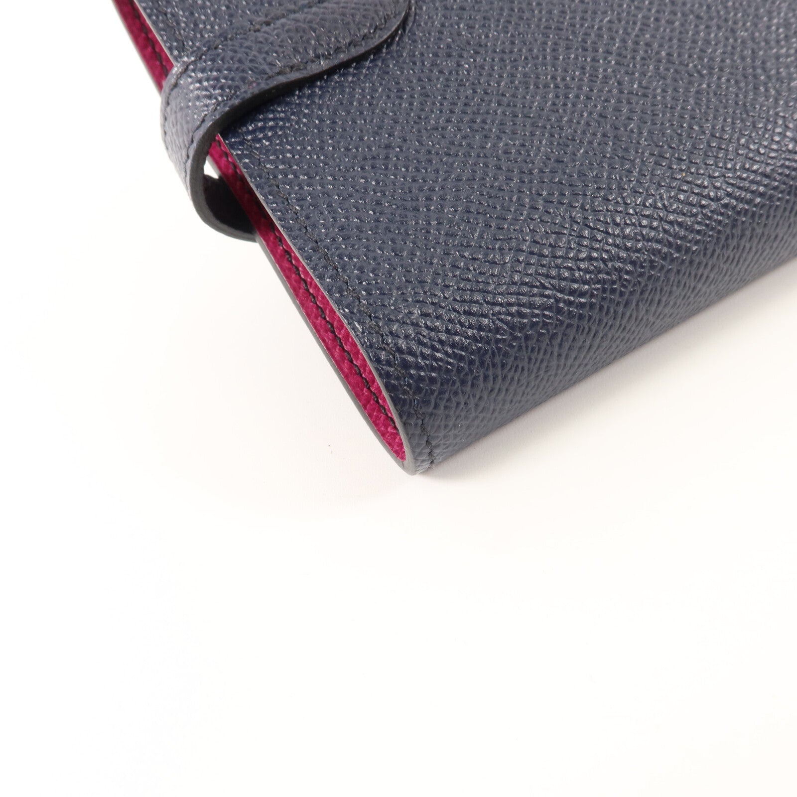 HERMES Epsom皮革Kelly Depliant Medium Wallet錢包Bleu Nuit