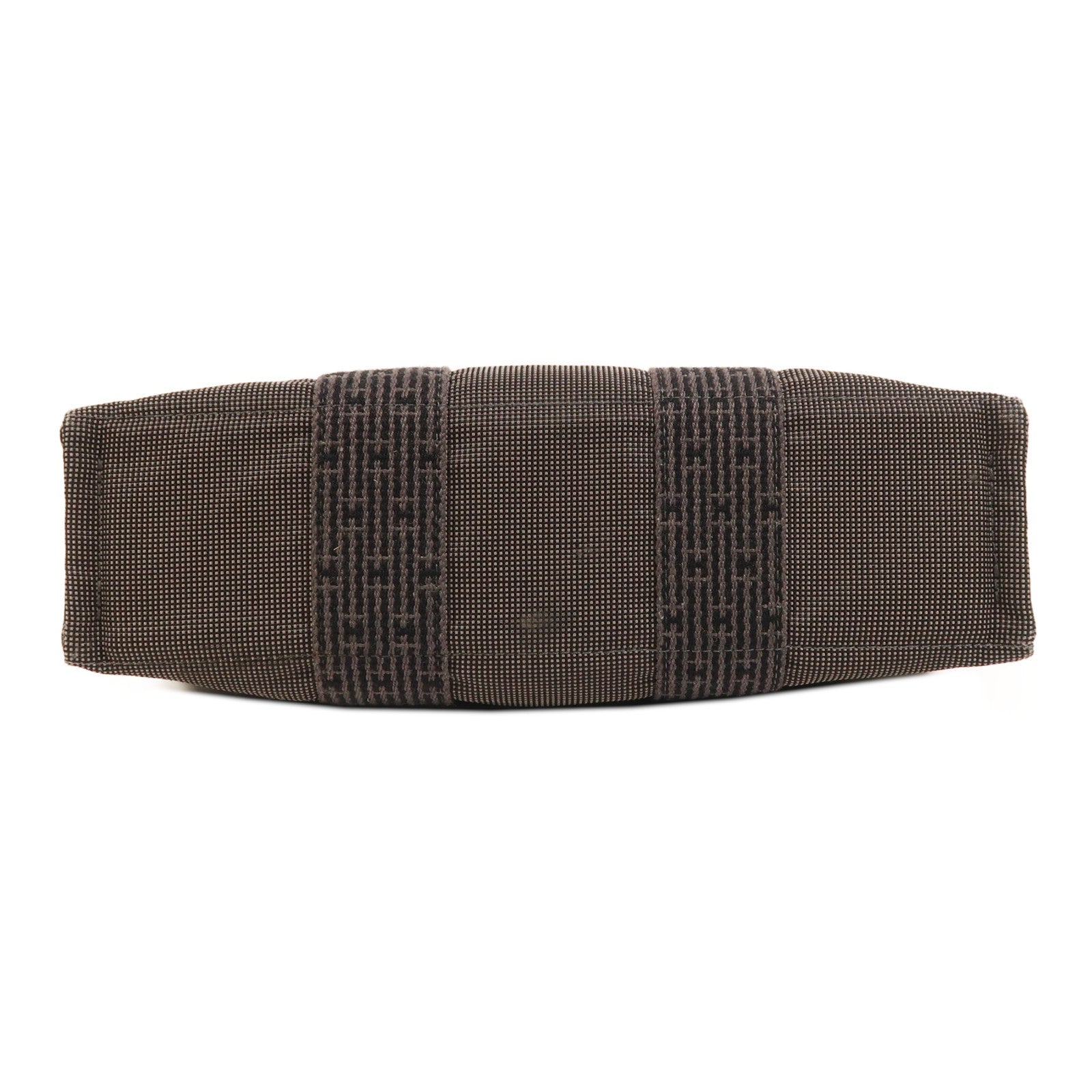 HERMES 帆布Herline銀扣手挽袋