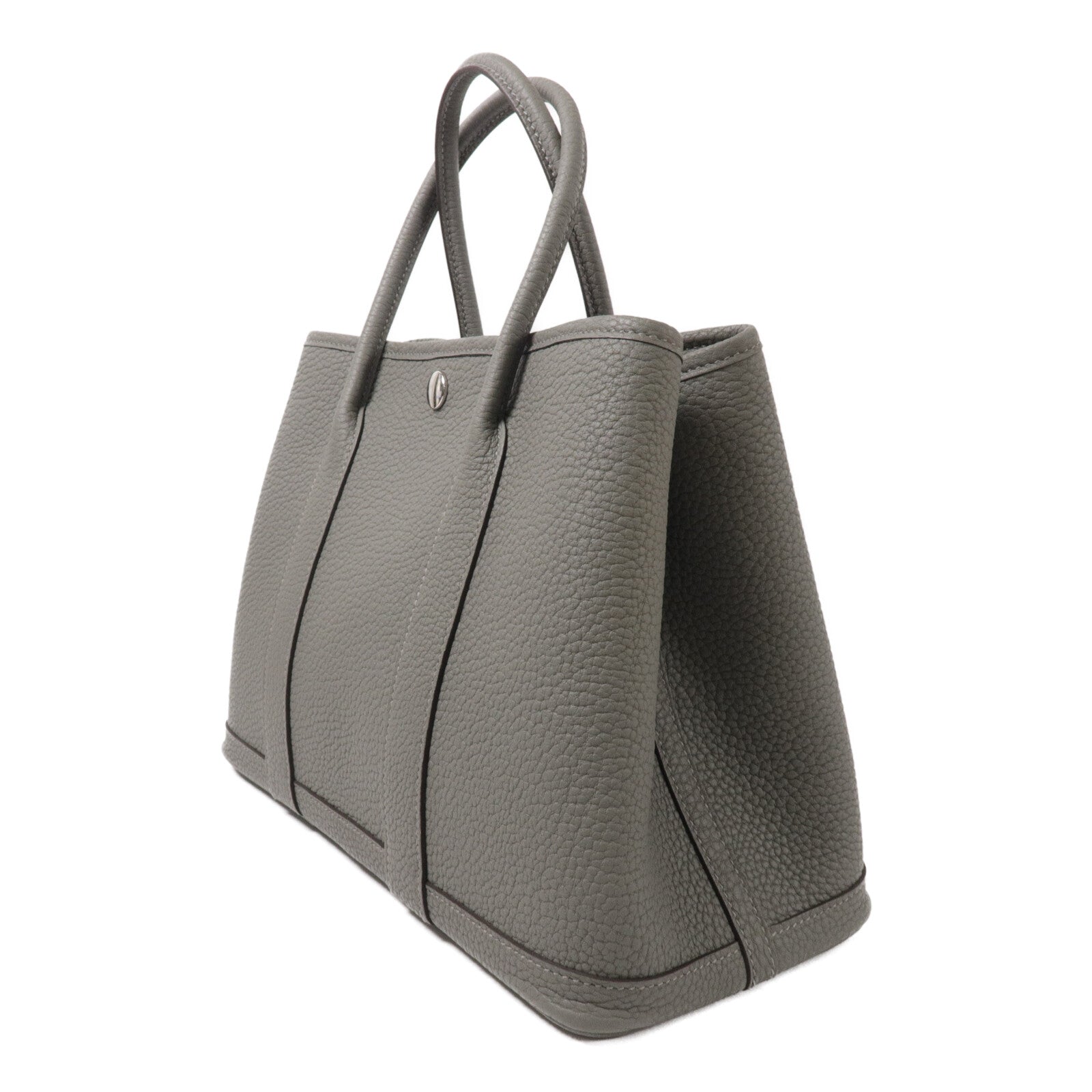 HERMES Negonda皮革Garden Party TPM手挽袋Gris Meyer