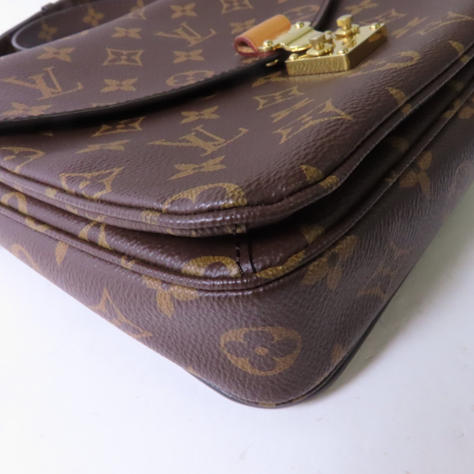 LOUIS VUITTON Monogram Pochette Metis金扣手挽肩背兩用袋啡色