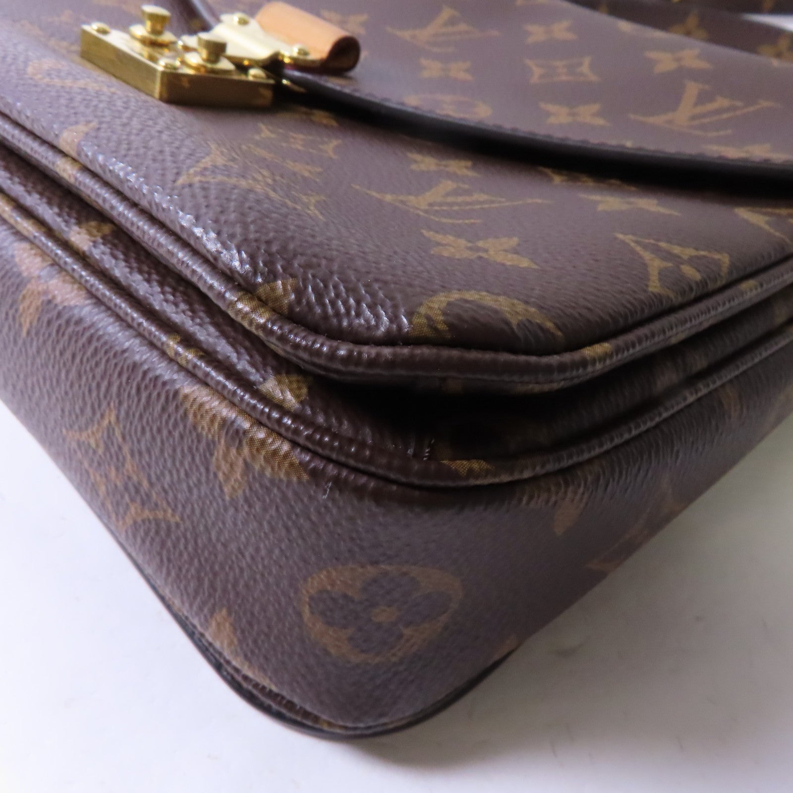 LOUIS VUITTON Monogram Pochette Metis金扣手挽肩背兩用袋啡色
